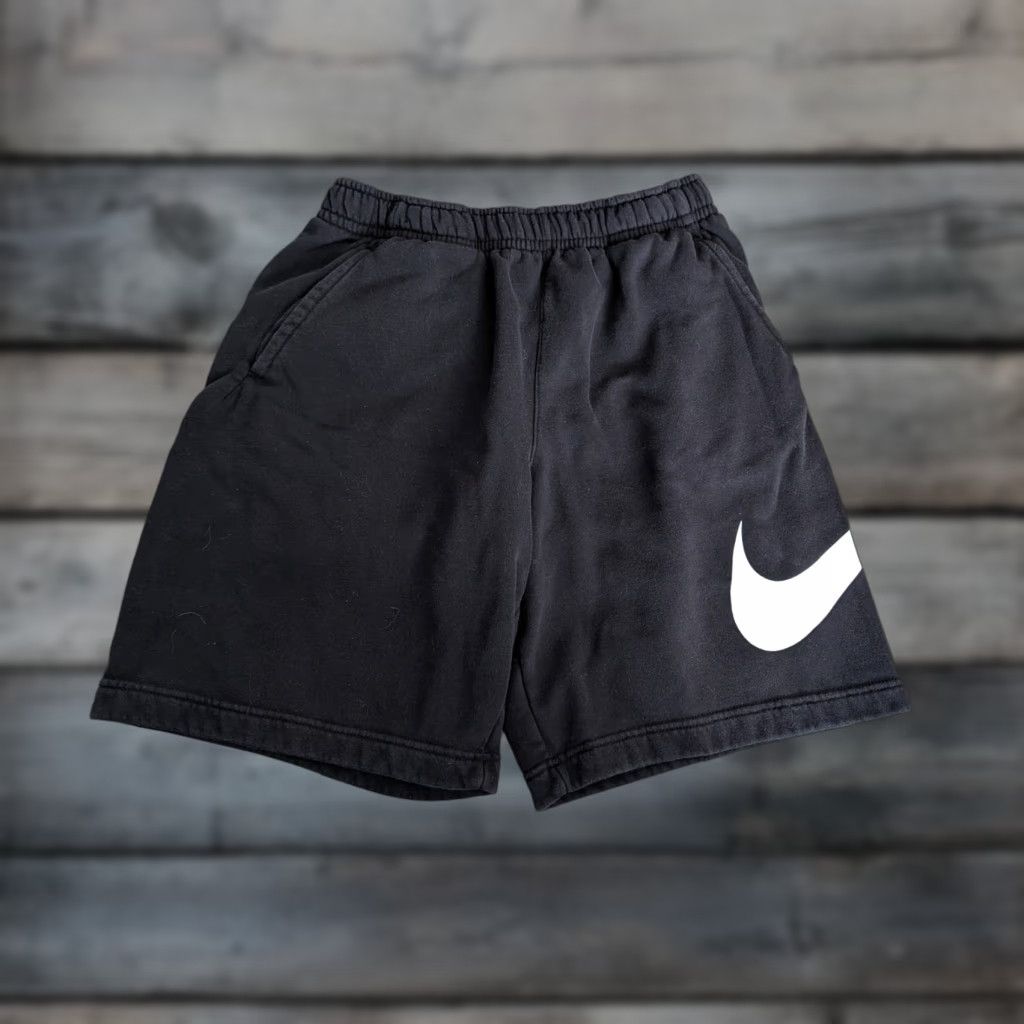Nike Nike Men Sweat Shorts M Black Swoosh Logo 9" Inseam BV2721-010 Sweatpants? Size US 31 - 1 Thumbnail