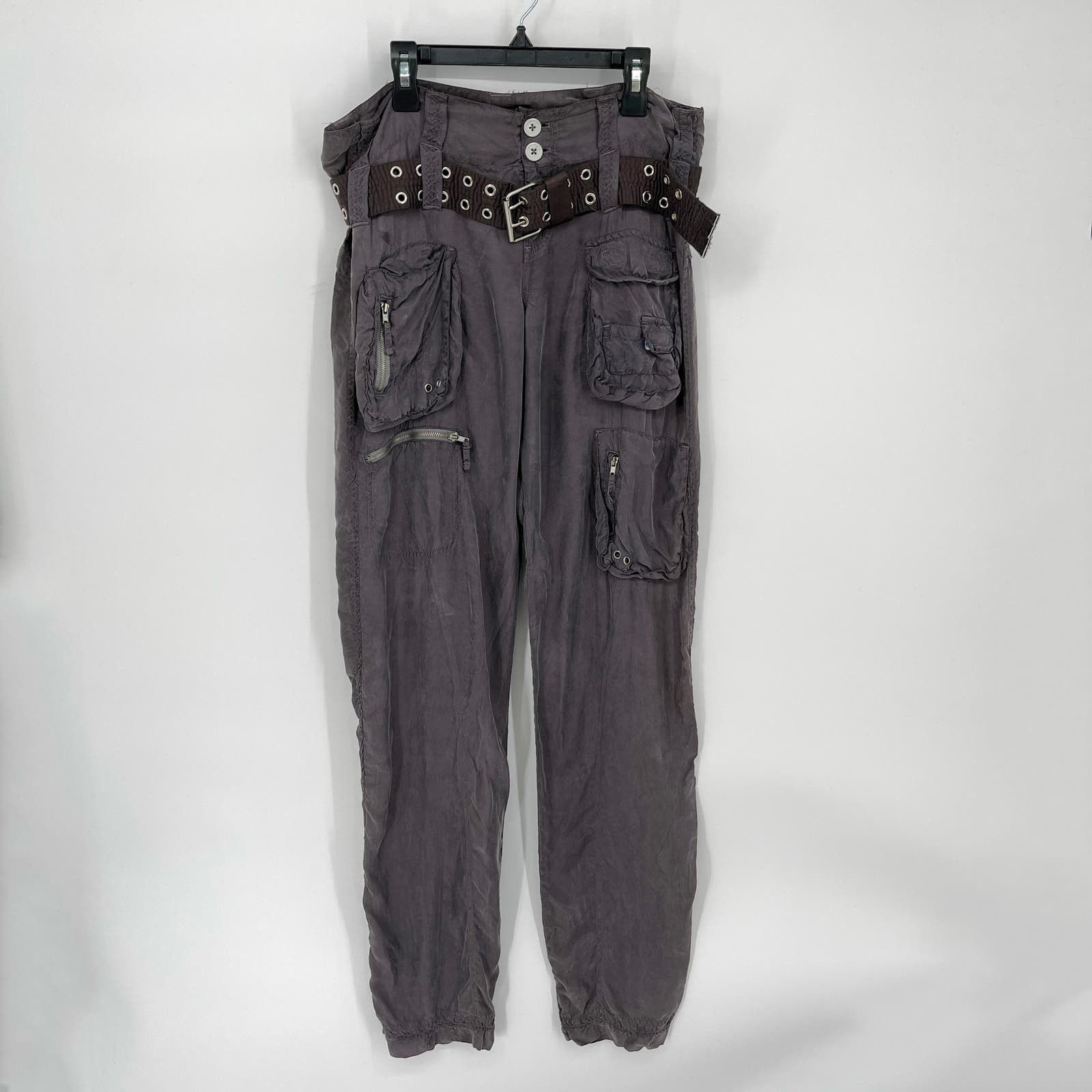image of Pete & Greta By Johnny Was Y2K Cargo Pants New Size 2 Gray in Grey, Women's