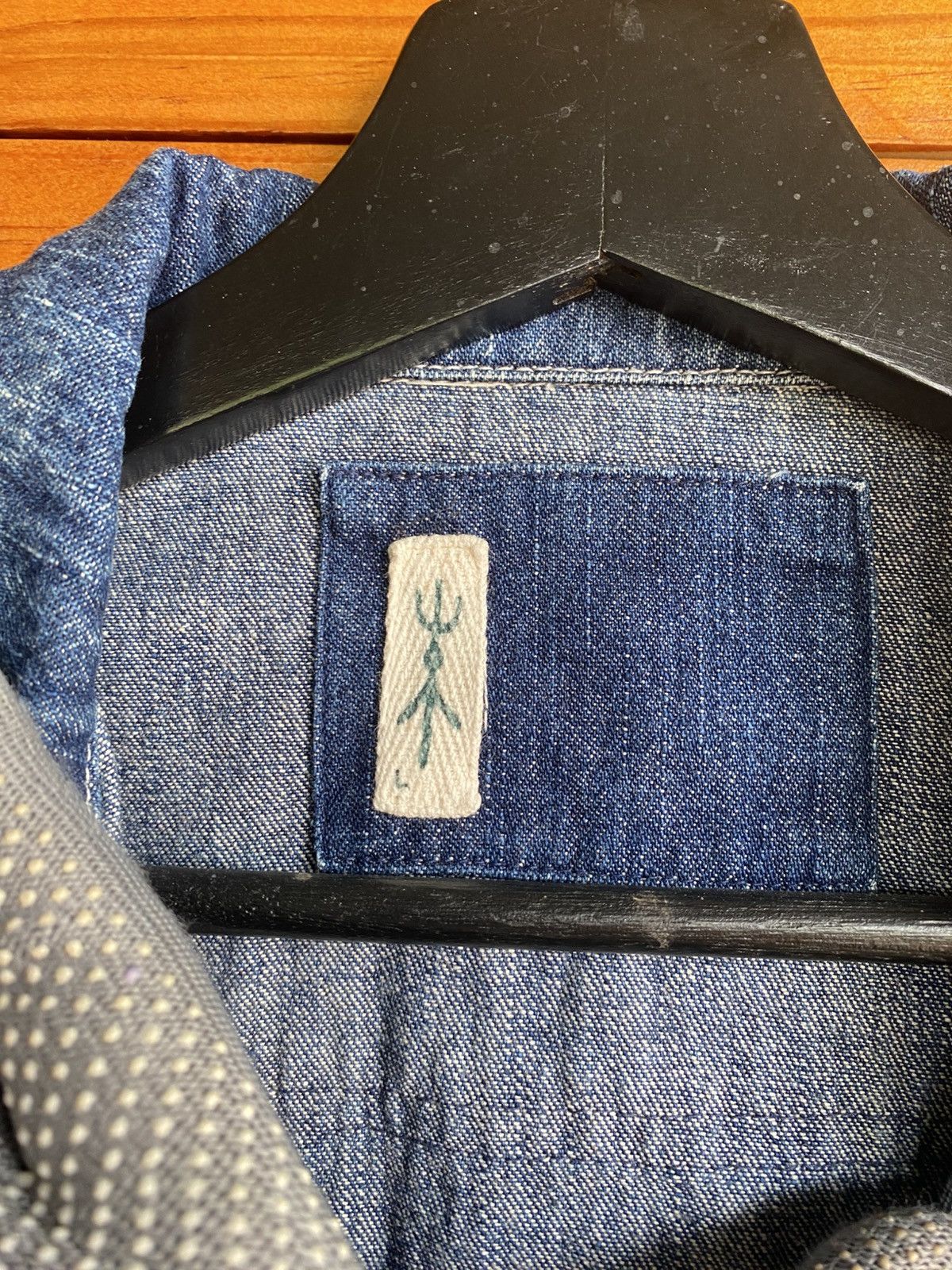 Japanese Brand Vintage Japanese Denim Jacket – Unbranded Stickman Logo Tag Size US M / EU 48-50 / 2 - 4 Thumbnail