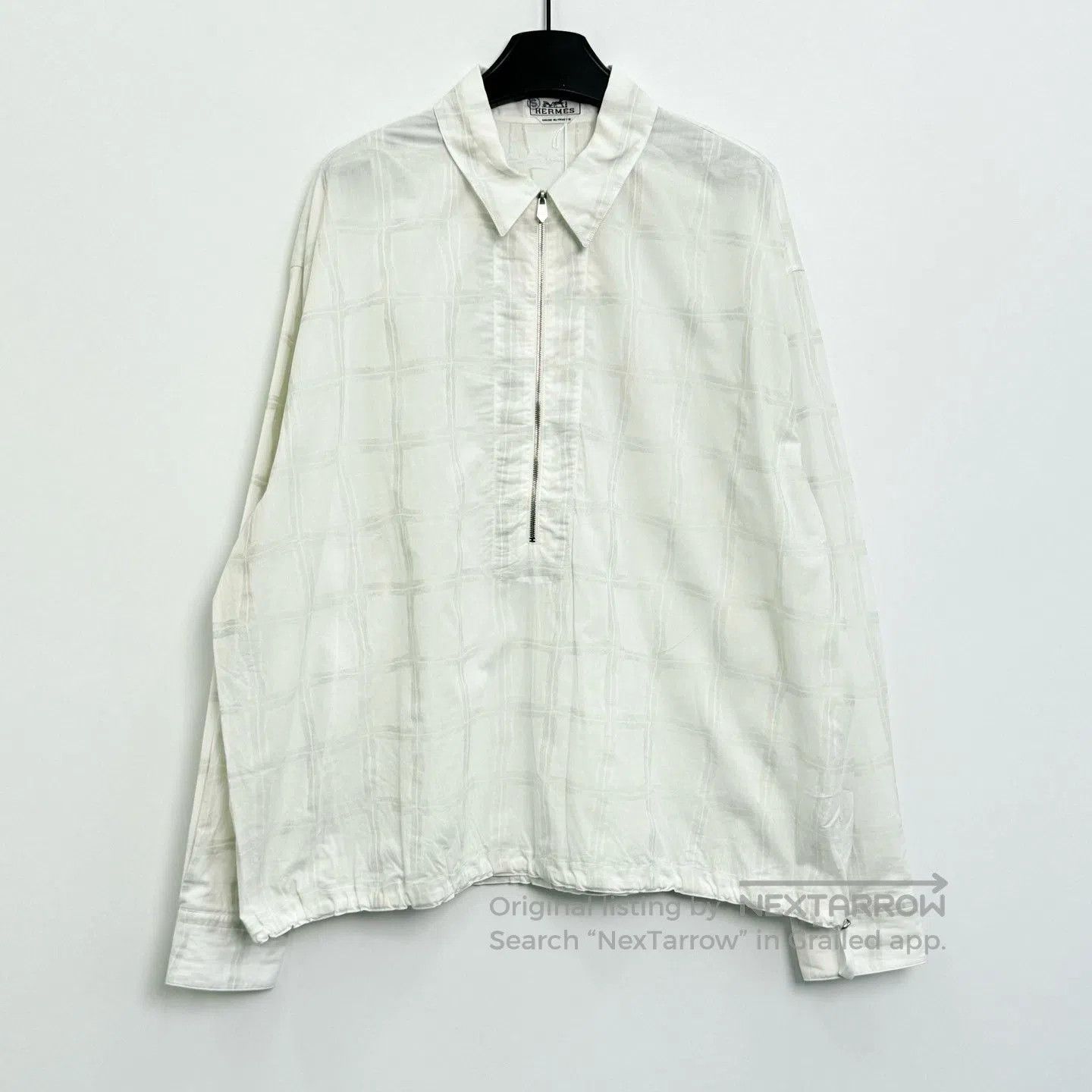 Hermes Hermes White Subtle Check Half. Size US XS / EU 42 / 0 - 1 Thumbnail