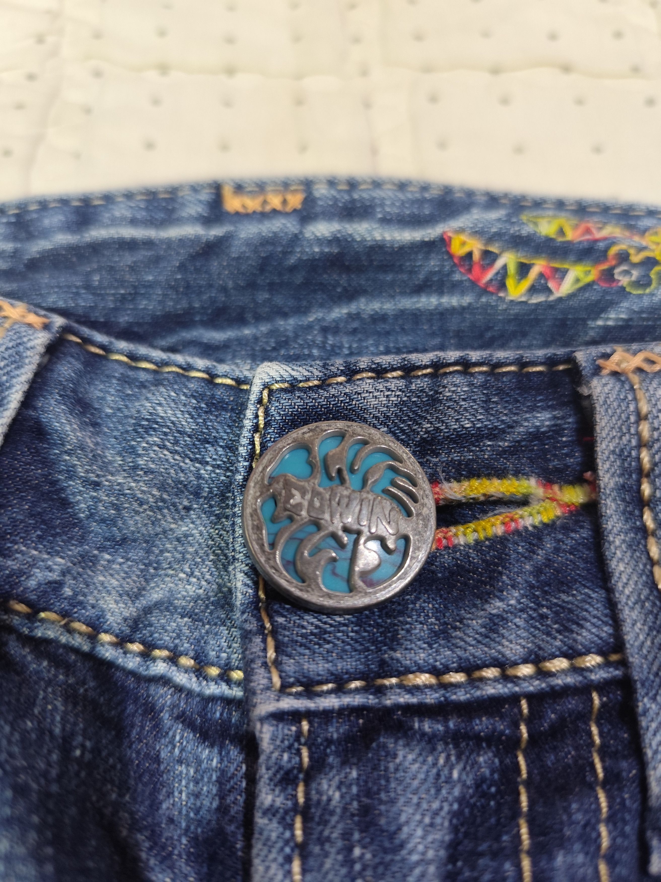 Beauty Beast × Edwin × If Six Was Nine Vintage Edwin 503 Blue Trip Washed Denim J017 Size 26" / US 2 / IT 38 - 6 Thumbnail