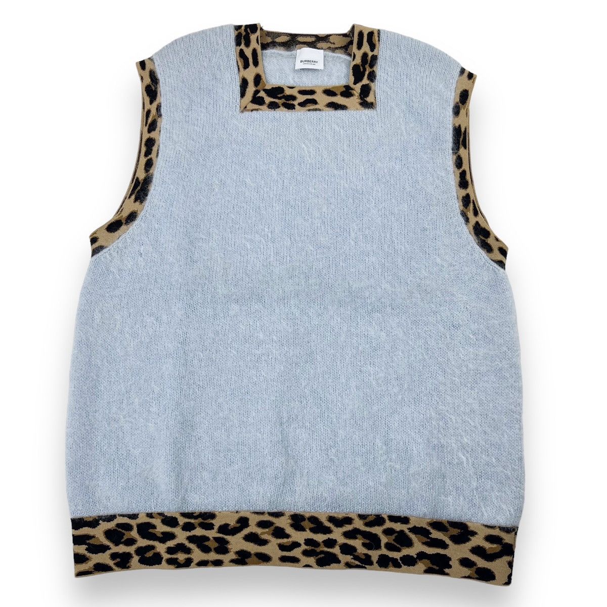Burberry Burberry Leopard Trim Mohair Sweater Vest Size US L / EU 52-54 / 3 - 1 Thumbnail