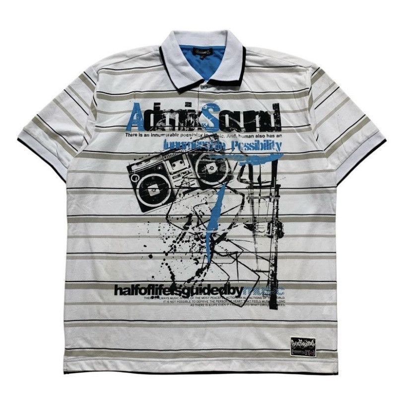 Japanese Brand 2000s BEAUMONT CARR POEM STRIPE IFSIX LGB V-KEII LGB STYLE Size US XXL / EU 58 / 5 - 1 Thumbnail