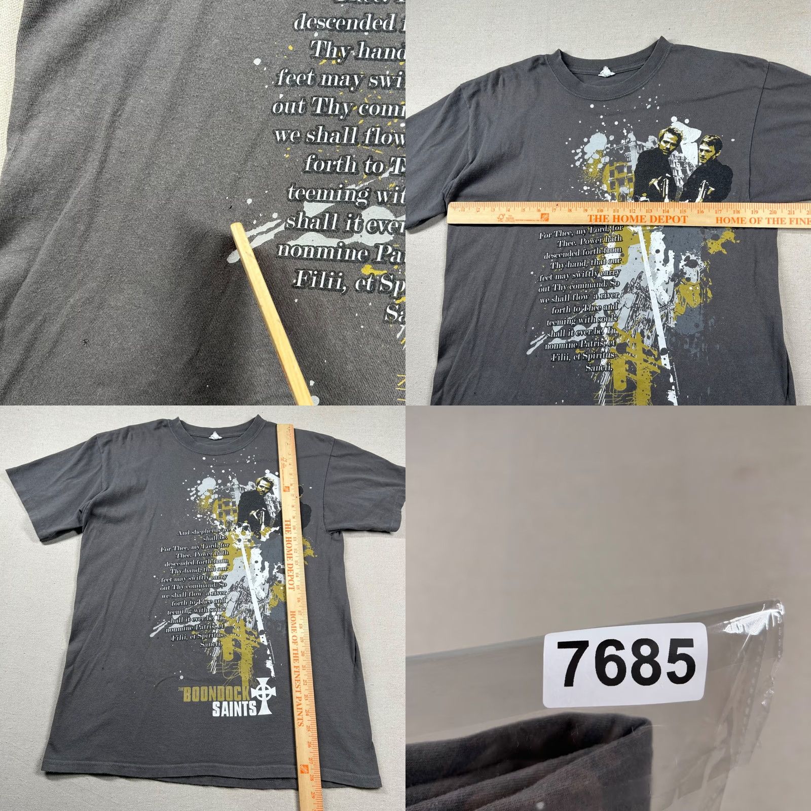 Anvil VINTAGE Anvil The Boondock Saints Shirt Mens M Movie Promo Vigilante Film Y2K 90s Shirt Mens M Gray Cotton Knit Short Sleeve Crew Neck T-Shirt Size US M / EU 48-50 / 2 - 8 Thumbnail