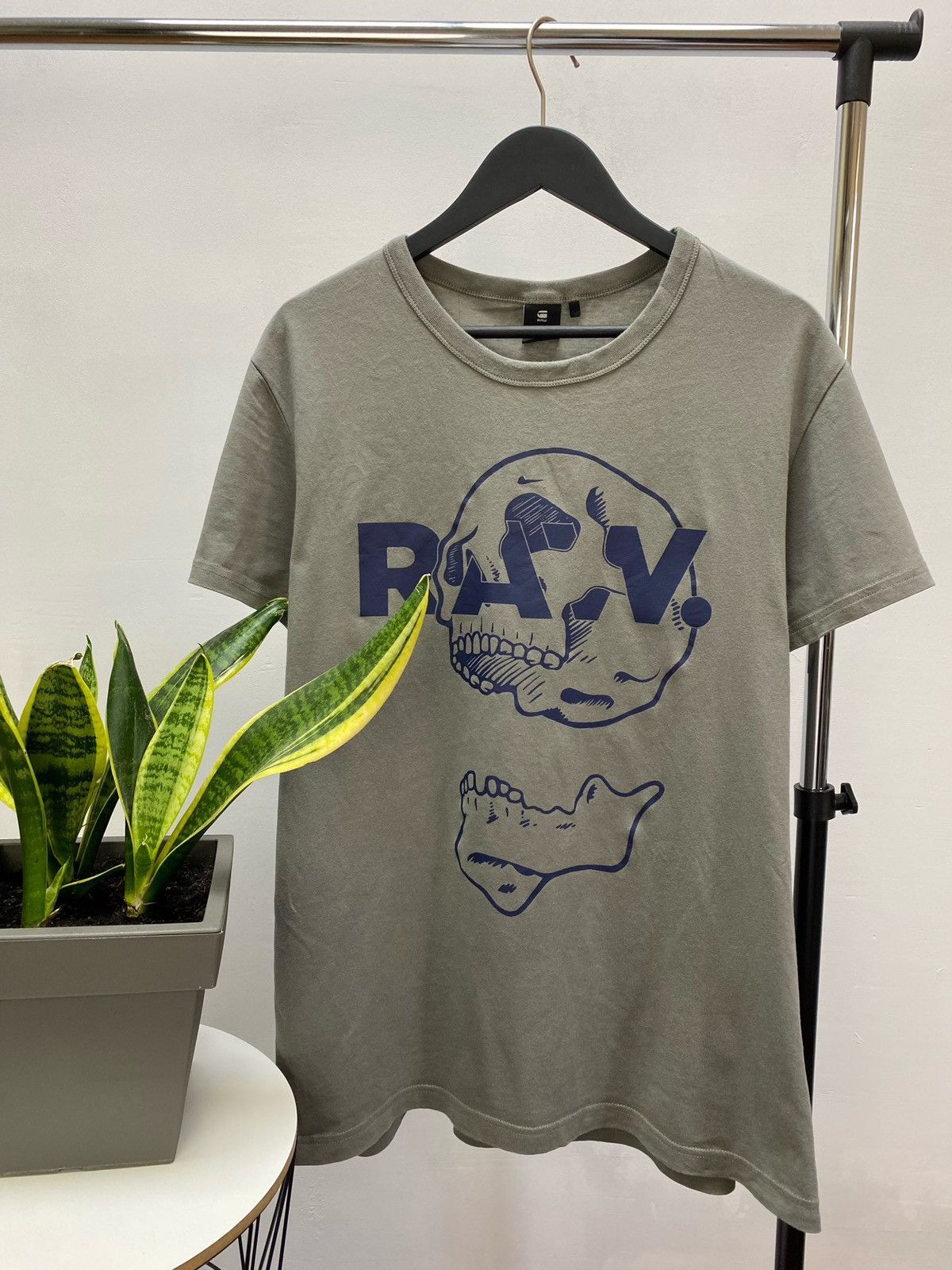 G-Star Vintage G Star Raw Big Skull Logo Black T Shirt Size US XL / EU 56 / 4 - 1 Thumbnail