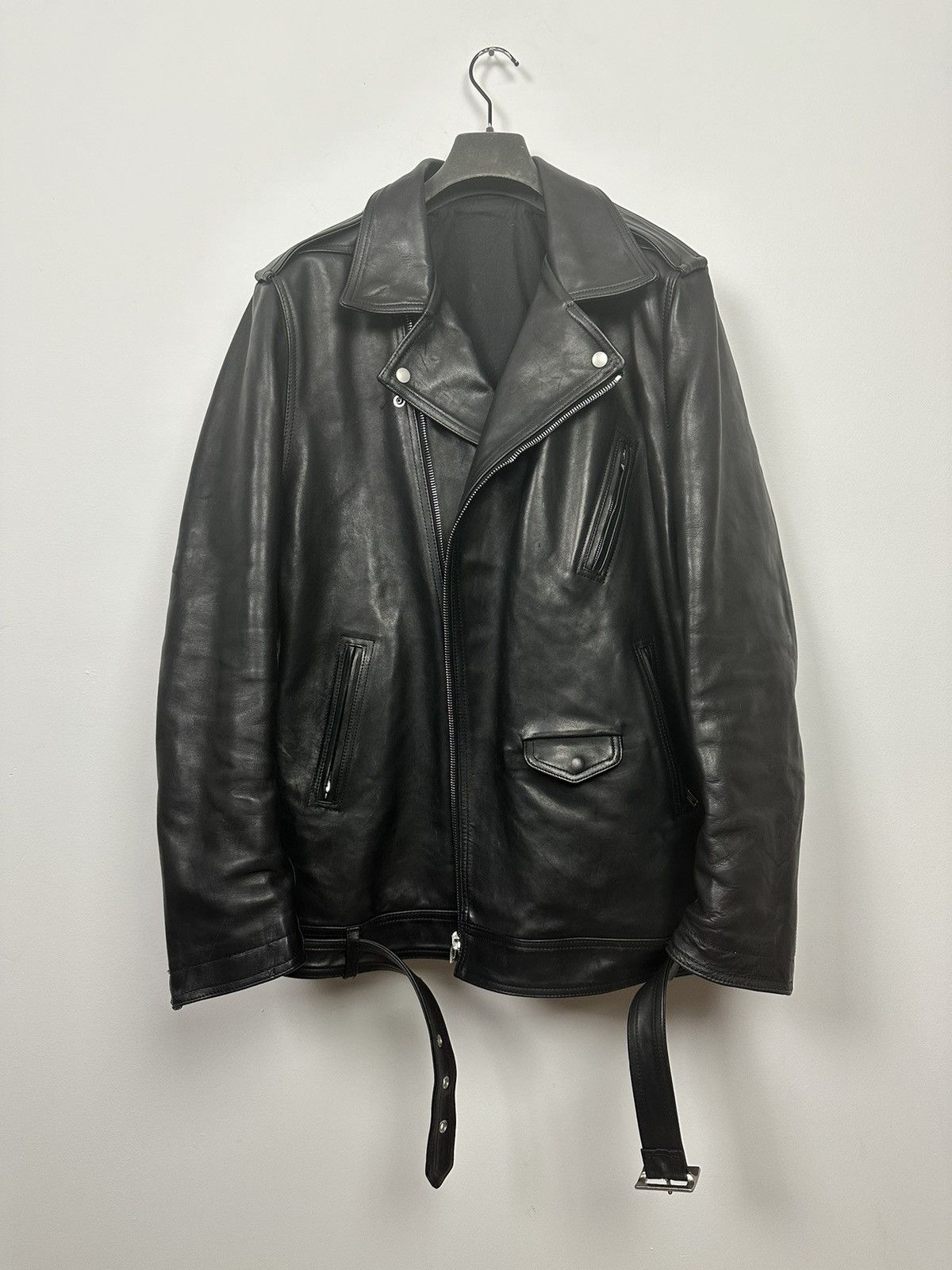 Rick Owens FW23 ‘LUXOR’ DRKSHDW Horse Leather Jumbo Luke Stooges Jacket Size US L / EU 52-54 / 3 - 8 Thumbnail