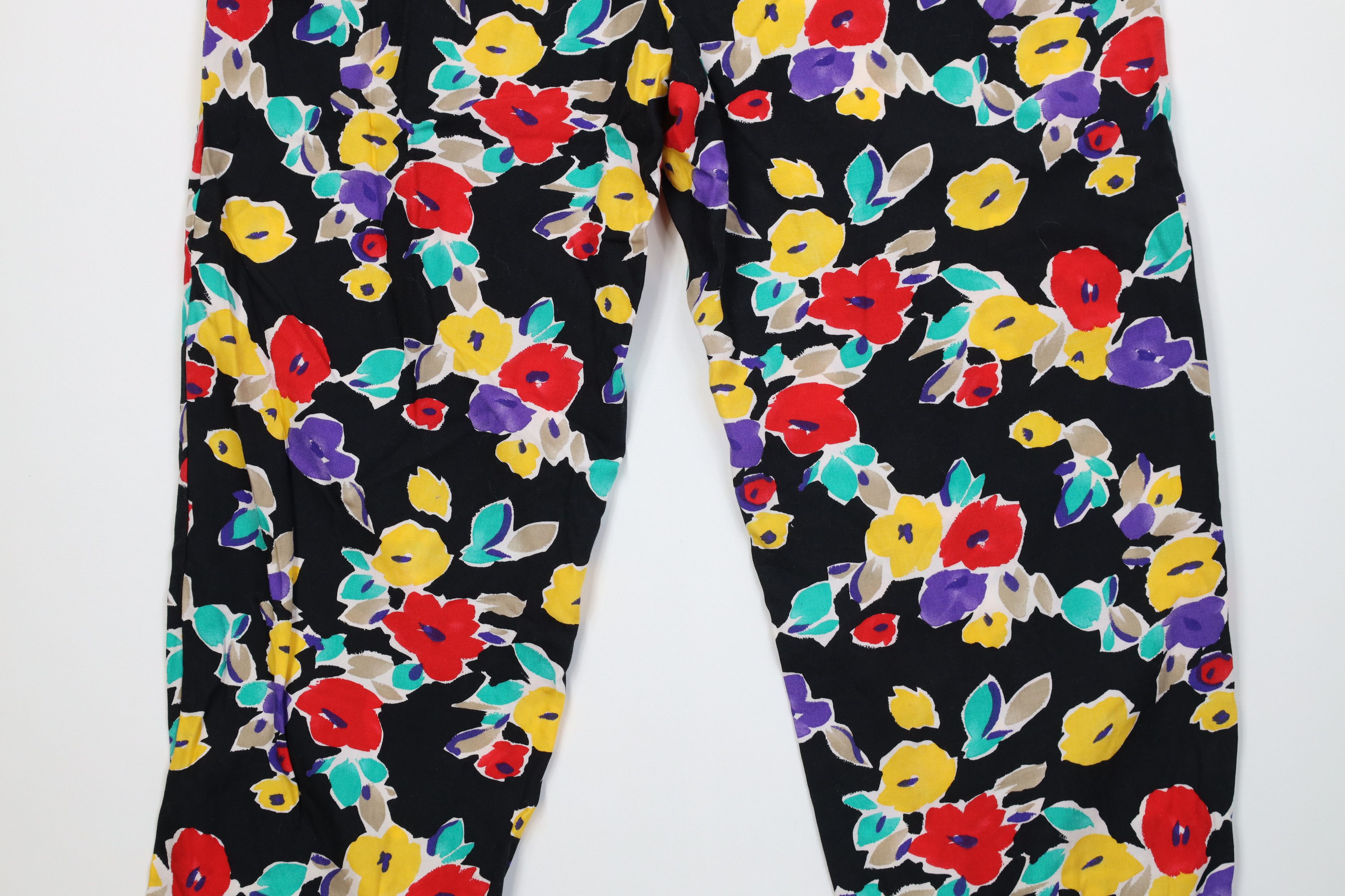Vintage Vintage 90s Streetwear Gabardine Abstract Flower Harem Pants Size 32" / US 10 / IT 46 - 9 Thumbnail