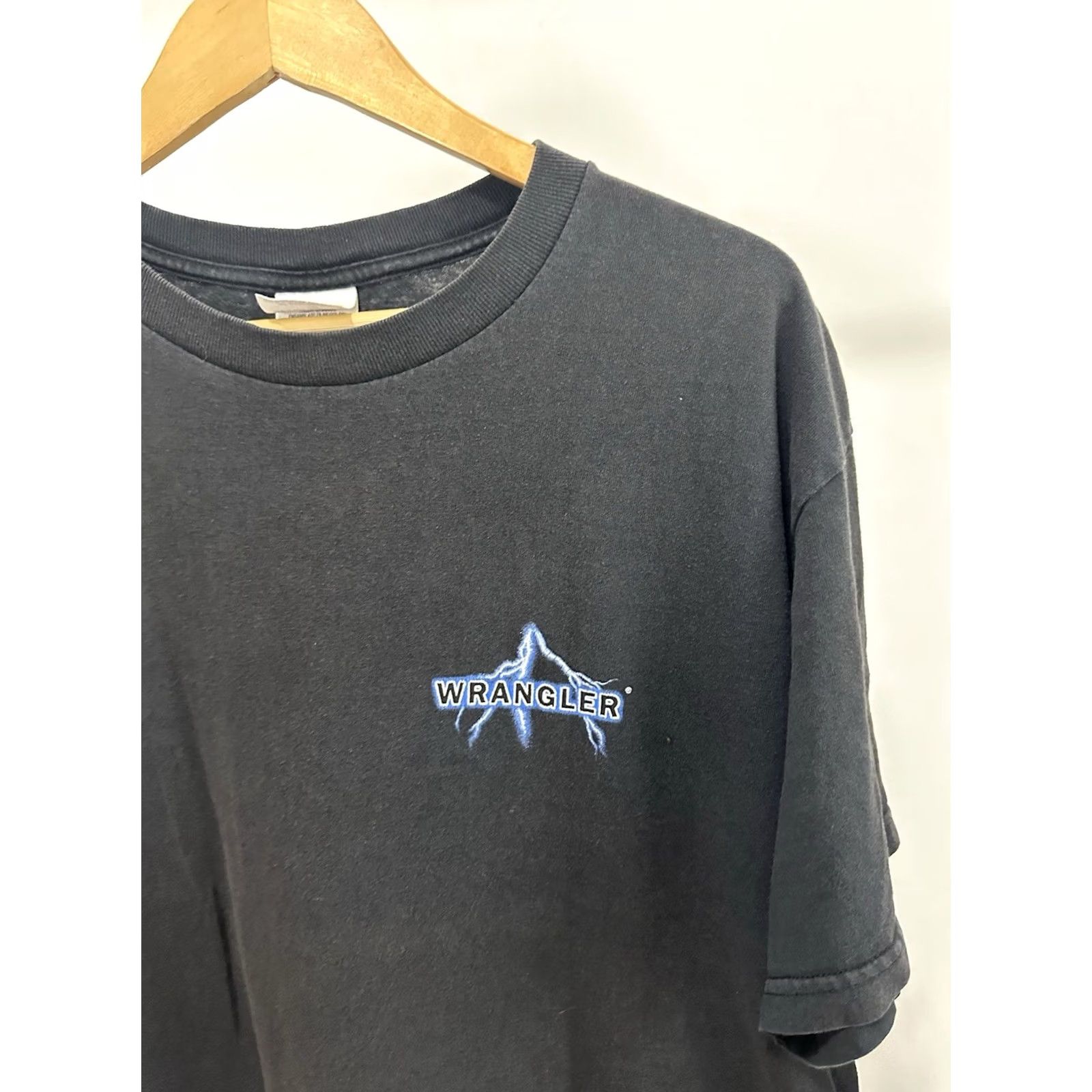 Wrangler VINTAGE Wrangler Rodeo T-Shirt L Black Cowboy Western Bull 8 Seconds Thunder Mens Size US L / EU 52-54 / 3 - 4 Thumbnail