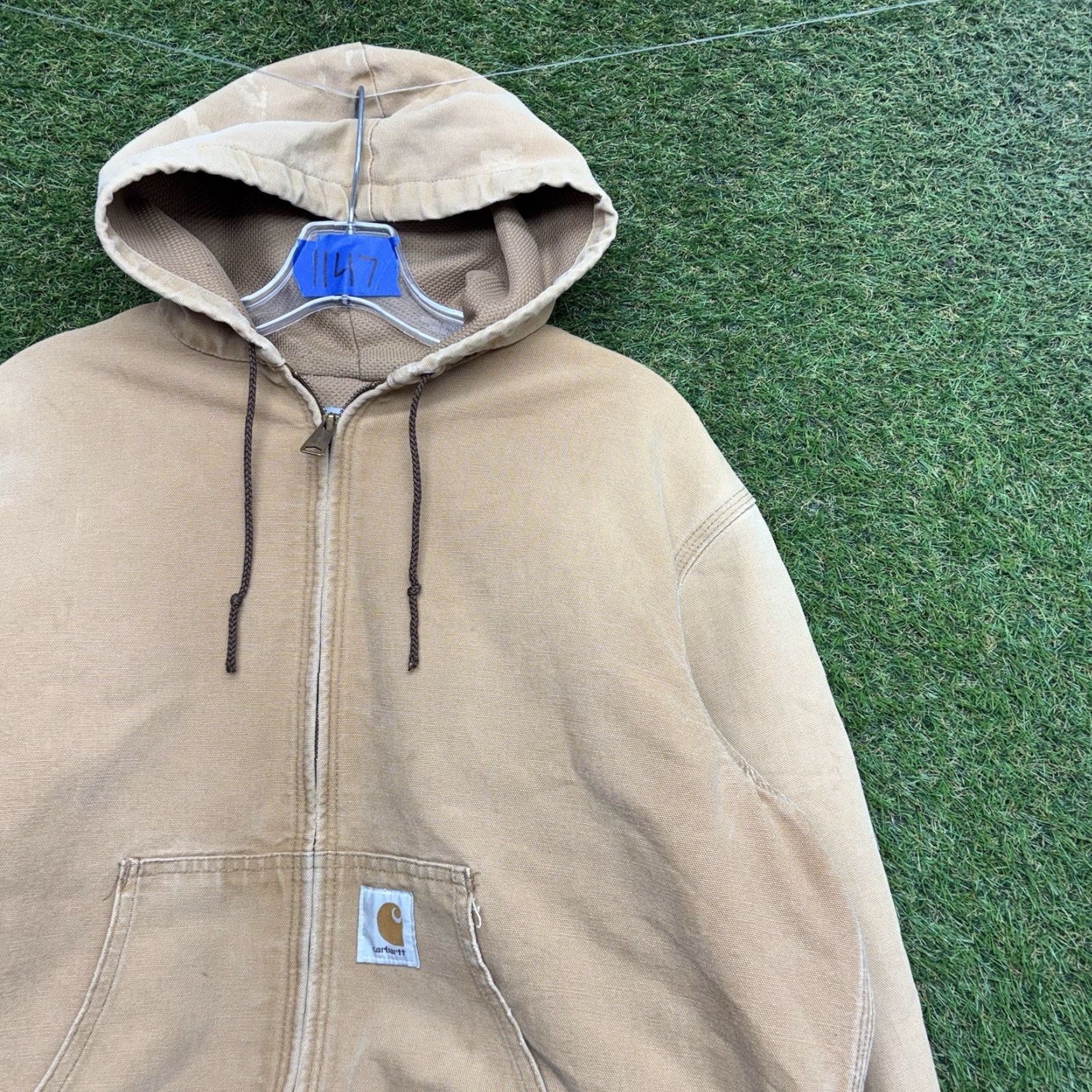 Carhartt VINTAGE Carhartt Jacket Mens Large J158 DKB Brown Chore Fleece Lined Workwear Size US L / EU 52-54 / 3 - 3 Thumbnail