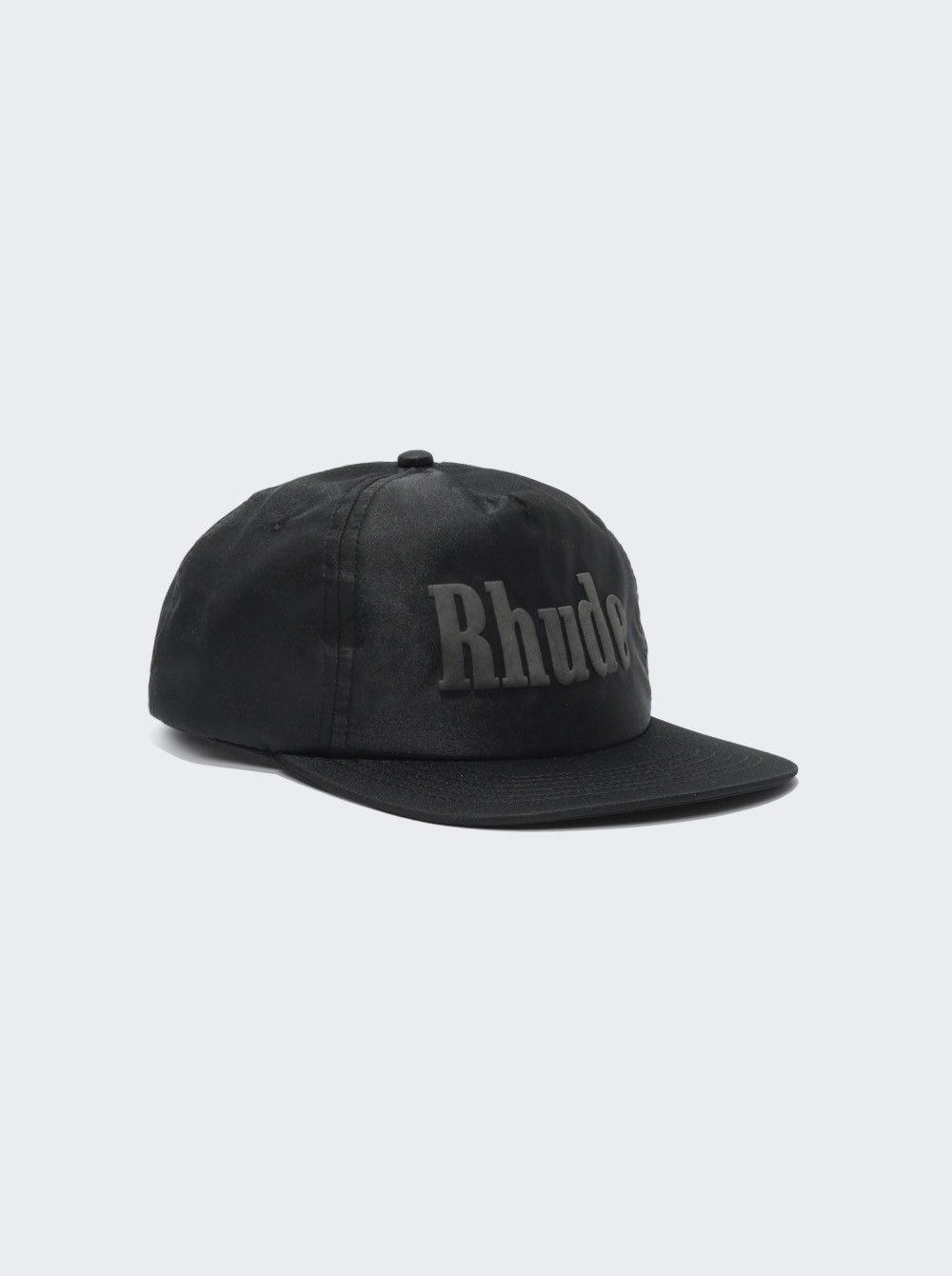Rhude RHUDE SATIN LOGO SNAPBACK HAT BLACK | Grailed