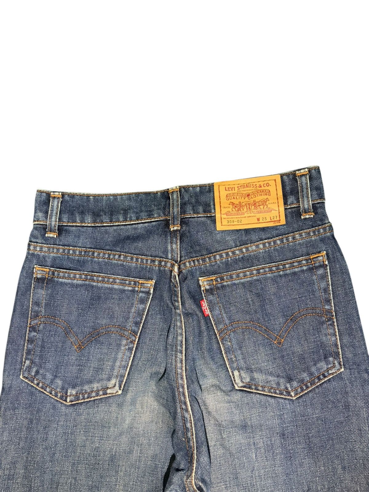 Levi's Vintage 90s Levis 309 Faded Wash Distressed Flare Jeans Size 25" / US 0 / IT 36 - 4 Thumbnail