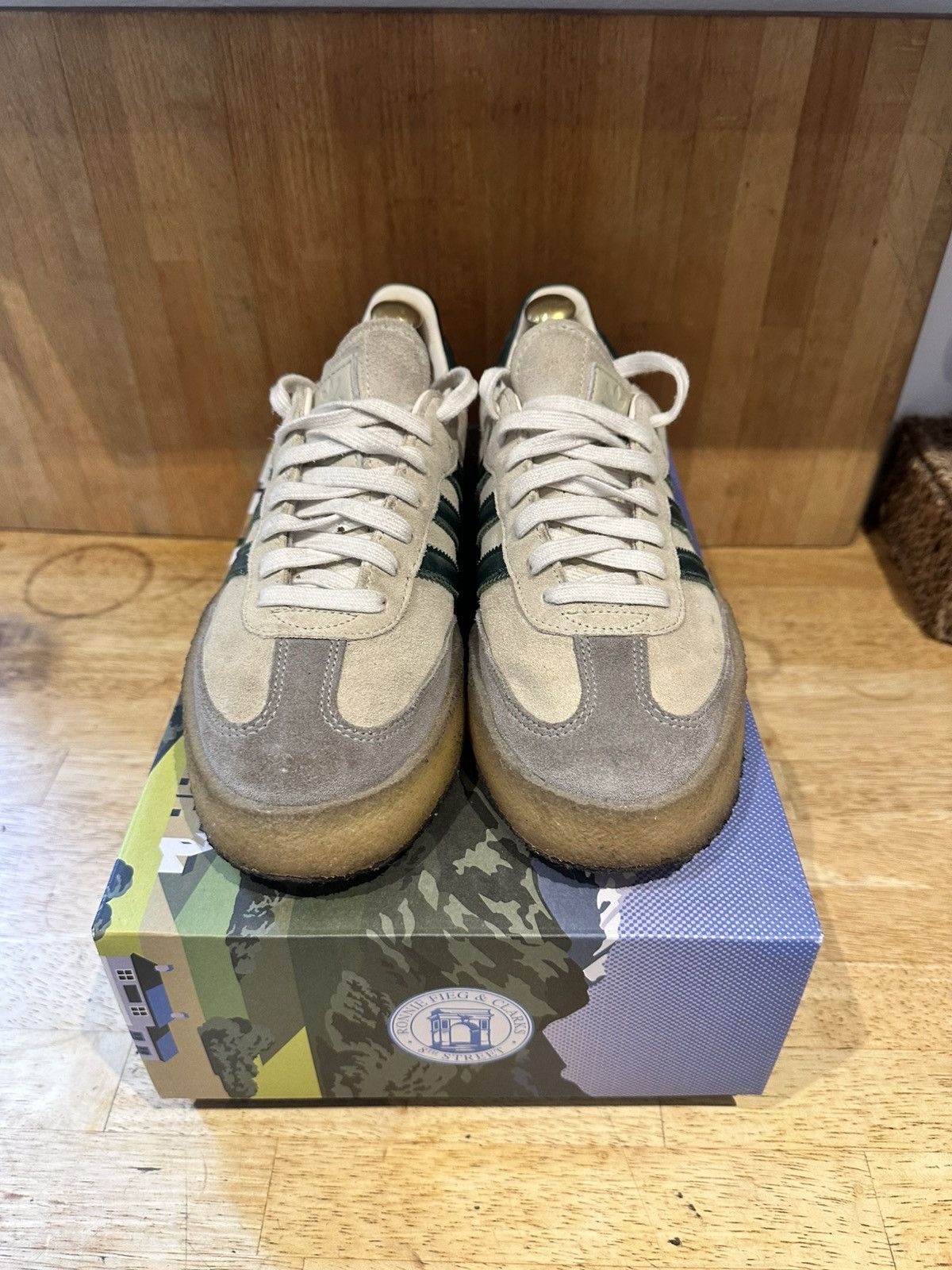 Adidas × Clarks × Kith Kith x Clarks x Adidas Samba Chalk White/Green Size US 8.5 / EU 41-42 - 3 Thumbnail