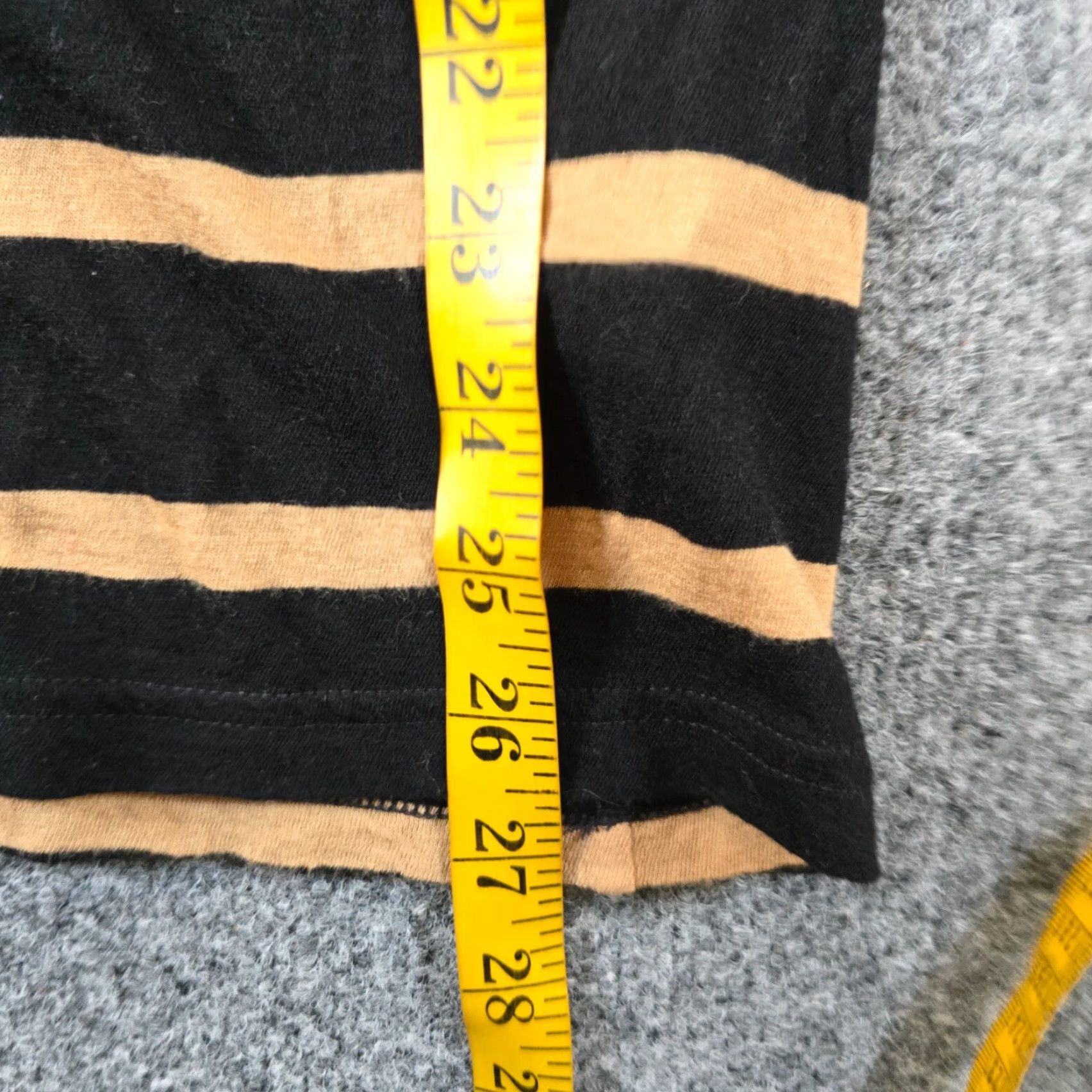 J.Crew J Crew Sweater Womens Size Large Black Tan Striped Wool Lightweight Capsule Size L / US 10 / IT 46 - 6 Thumbnail