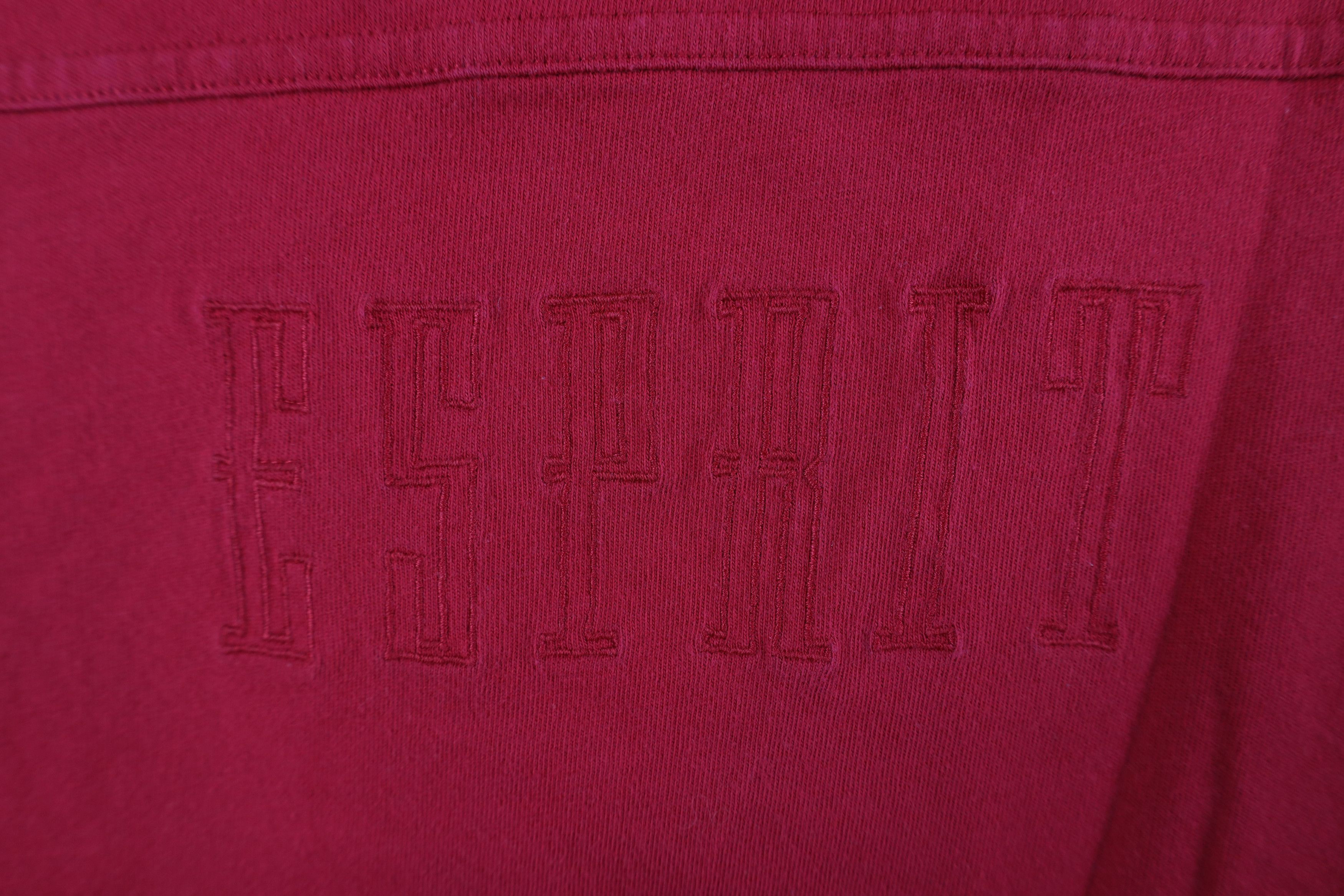 Esprit Vintage 90s Esprit Spell Out Baggy Hoodie T-Shirt Red USA Size M / US 6-8 / IT 42-44 - 5 Thumbnail