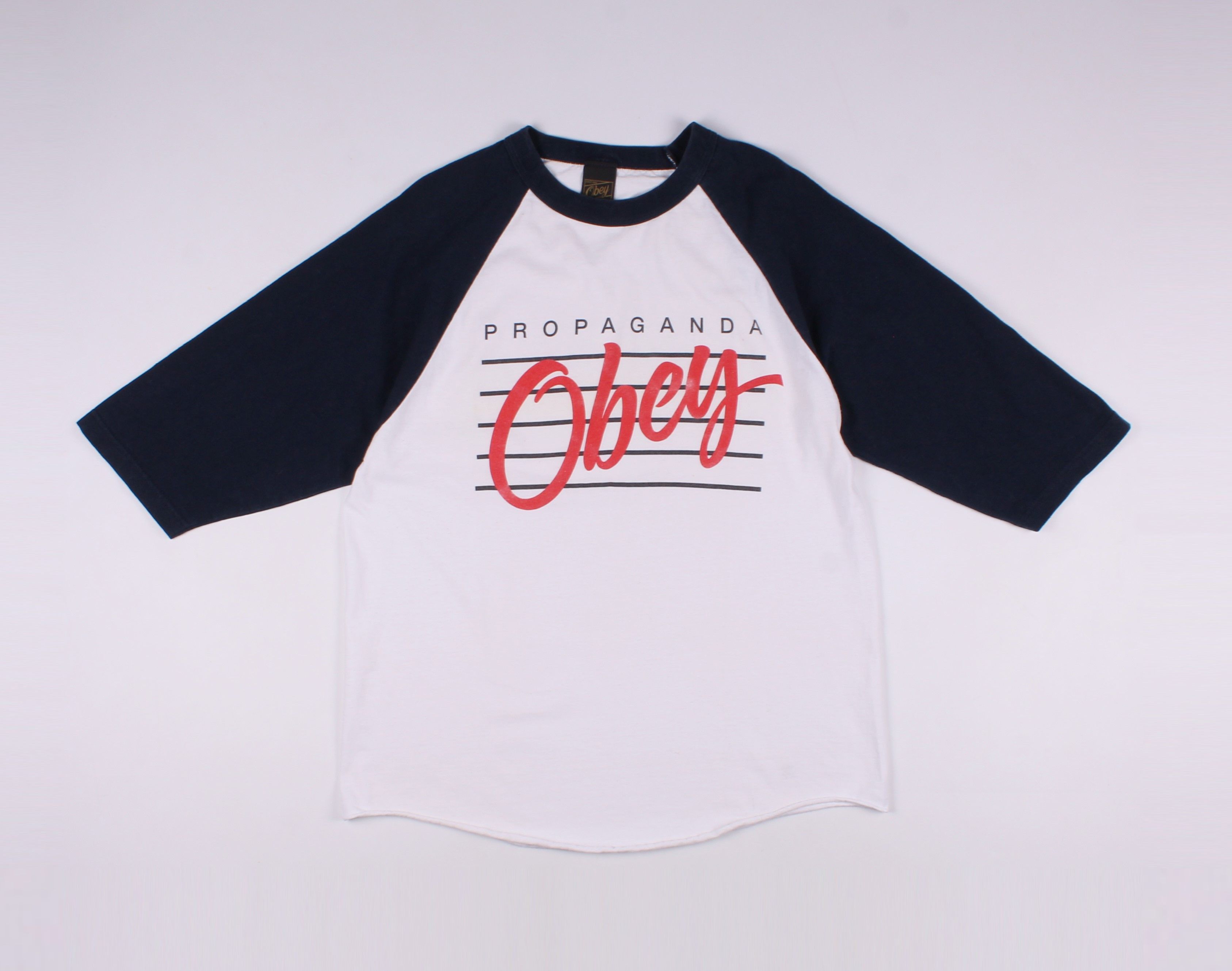Obey × Vintage Vintage Obey Propaganda Skater Raglan T-shirt Size US M / EU 48-50 / 2 - 1 Thumbnail