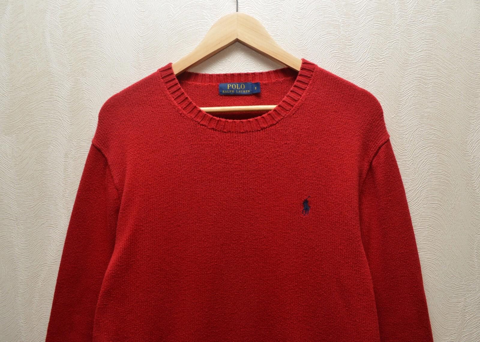 Polo Ralph Lauren Polo Ralph Lauren Knit Red Sweater Size S P2P 21'6" Size US S / EU 44-46 / 1 - 2 Thumbnail