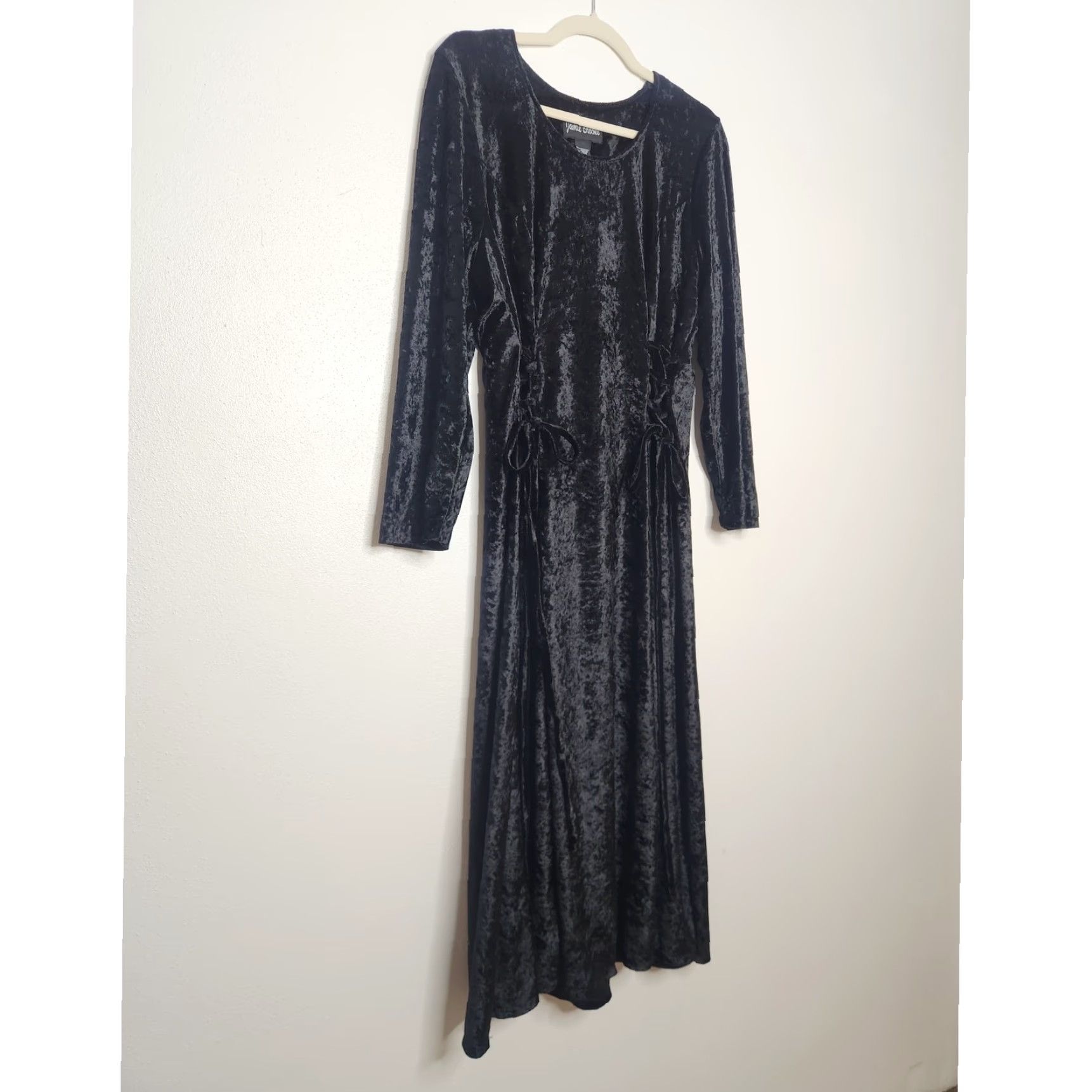 Brooks VINTAGE Jamie Brook Black Corset Witchy Fall Autumn Halloween Maxi Dress Goth Dress Size XL / US 12-14 / IT 48-50 - 2 Thumbnail