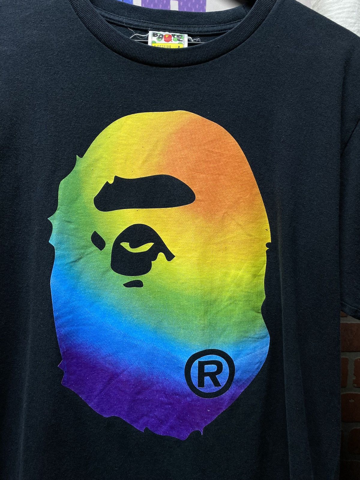 Bape Rainbow Big Ape Head Tee Size US M / EU 48-50 / 2 - 2 Thumbnail