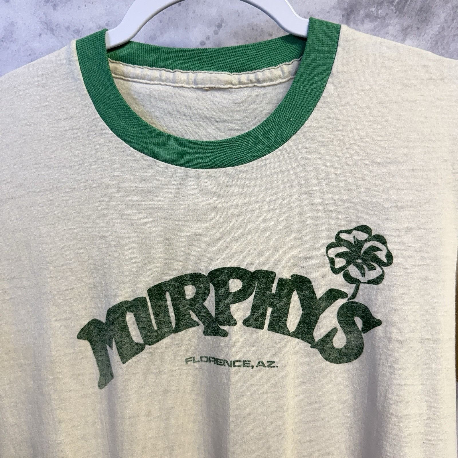 Vintage Vintage 80s Murphys Bar Shirt White Ringer Arizona Tourist Size US M / EU 48-50 / 2 - 1 Thumbnail