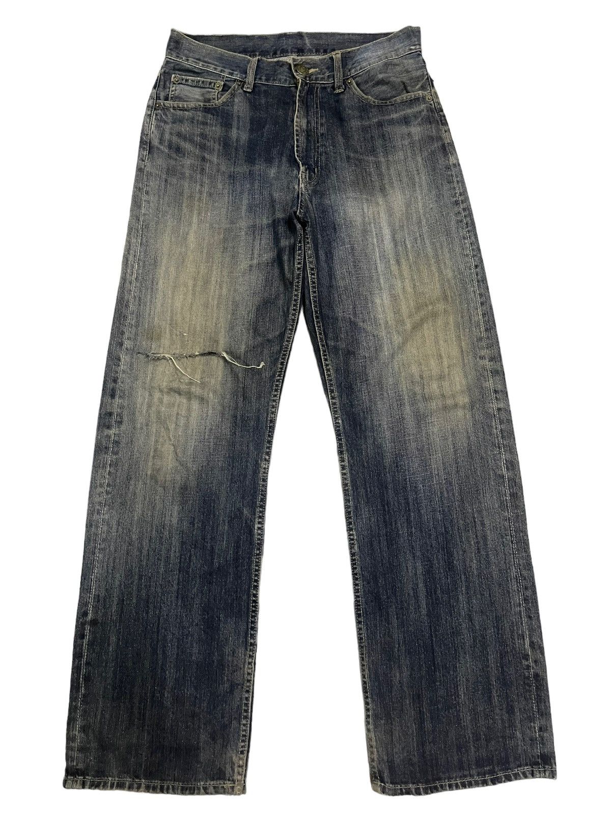 Japanese Brand Vintage Japanese Brand Mud Wash Style Bagged Jeans | Grailed