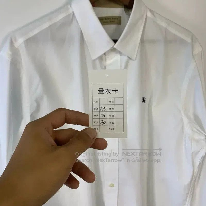 Burberry Burberry White Long Sleeve Men's Shirt. Size US XL / EU 56 / 4 - 6 Thumbnail