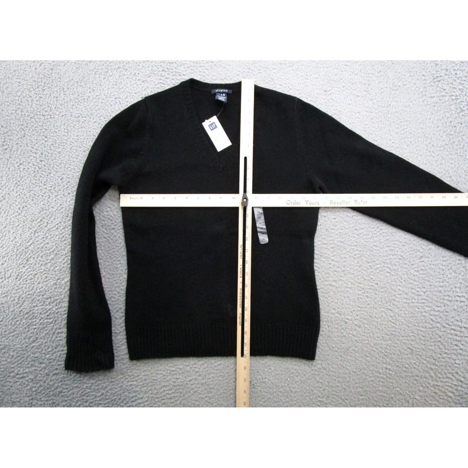 Gap VINTAGE Gap Lambswool Blend V Neck Sweater Men's M Black Pullover 90s Womens? Size M / US 6-8 / IT 42-44 - 3 Thumbnail