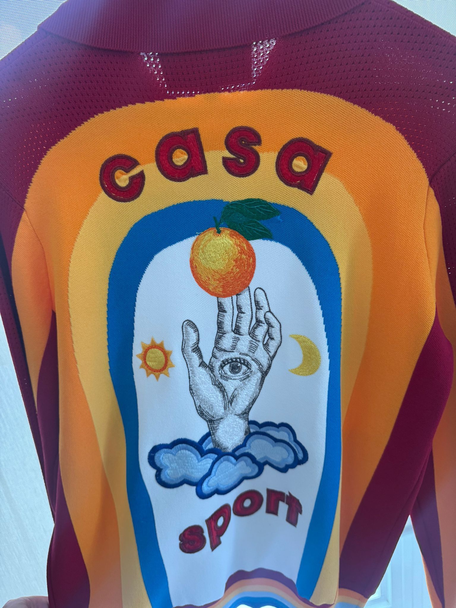 Casablanca Casablanca Tennis Club Gradient Sunset Knit Zip-Up Sweater Size US S / EU 44-46 / 1 - 2 Thumbnail