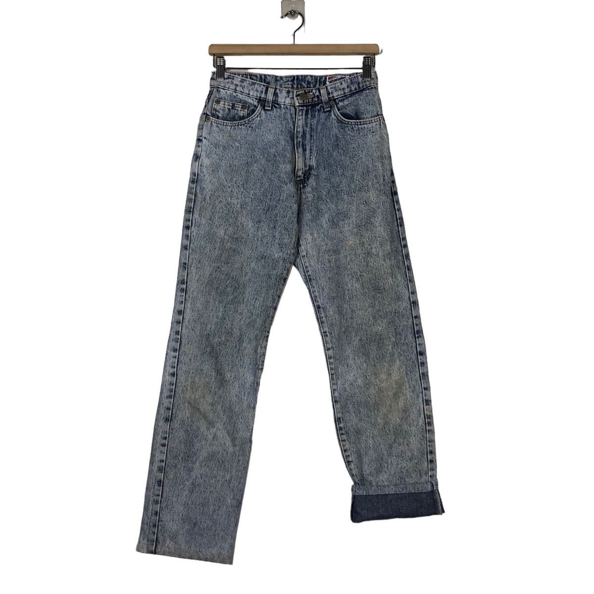 Japanese Brand 🔥VINTAGE FLARE ACID WASH DESIGN WRANGLER USA Size US 28 / EU 44 - 13 Thumbnail