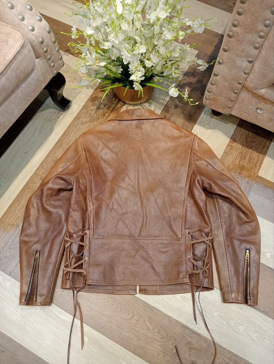 The Flat Head THE FLAT HEAD SINGLE RIDER HORSE LEATHER JACKET - SIZE 44 Size US XL / EU 56 / 4 - 17 Thumbnail