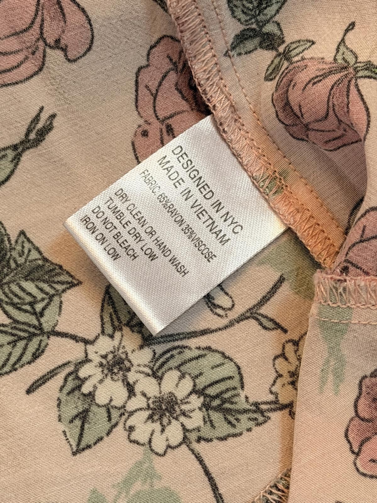 Other Yumi Kim Meadow Maxi Pink Roses Dress Ruffle Hi Low Sleeves Size XS / US 0-2 / IT 36-38 - 5 Thumbnail