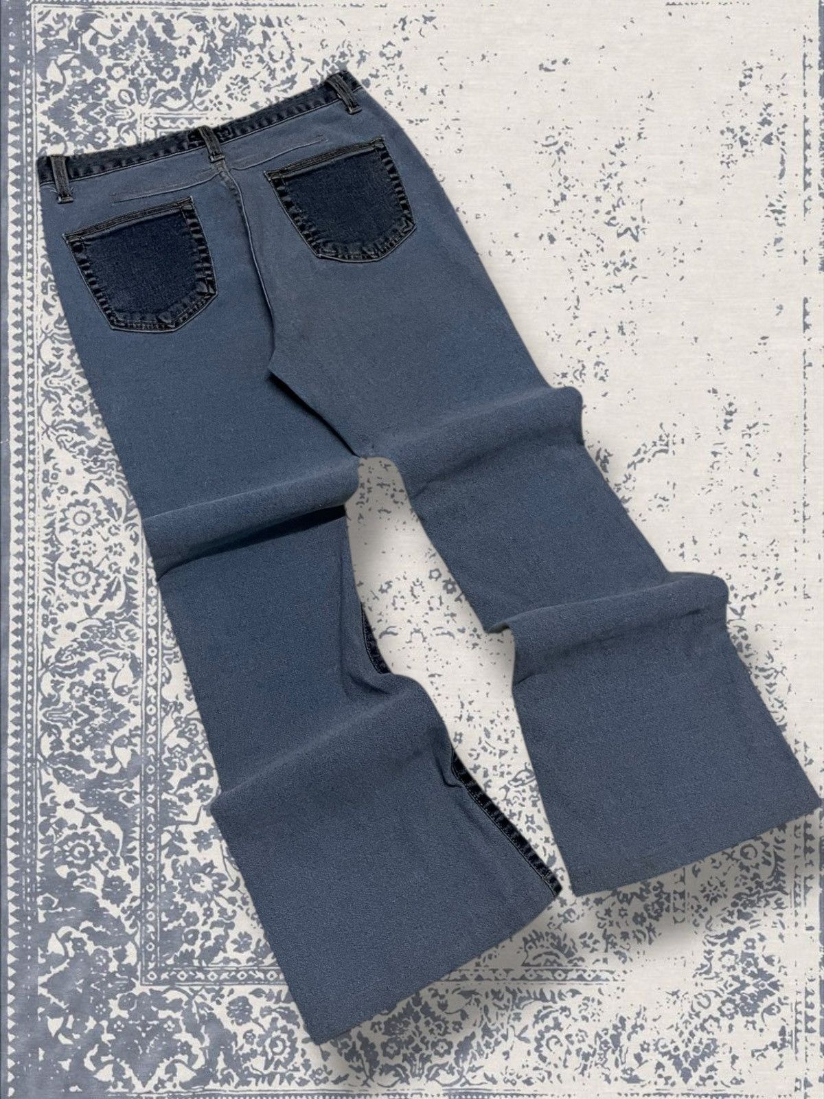 Designer × Japanese Brand × Vintage Vintage 1990s Japan Designer En Cloche Flared Hybrid Denim Size US 26 / EU 42 - 9 Thumbnail