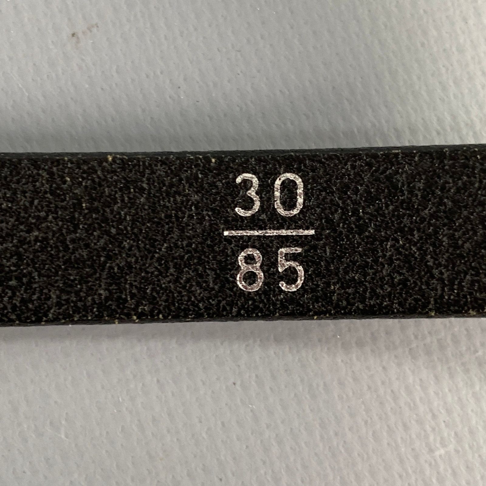 J.Lindeberg J.LINDEBERG Size 30 Black Silver Logo Leather Leather Belt Size 30 - 6 Thumbnail