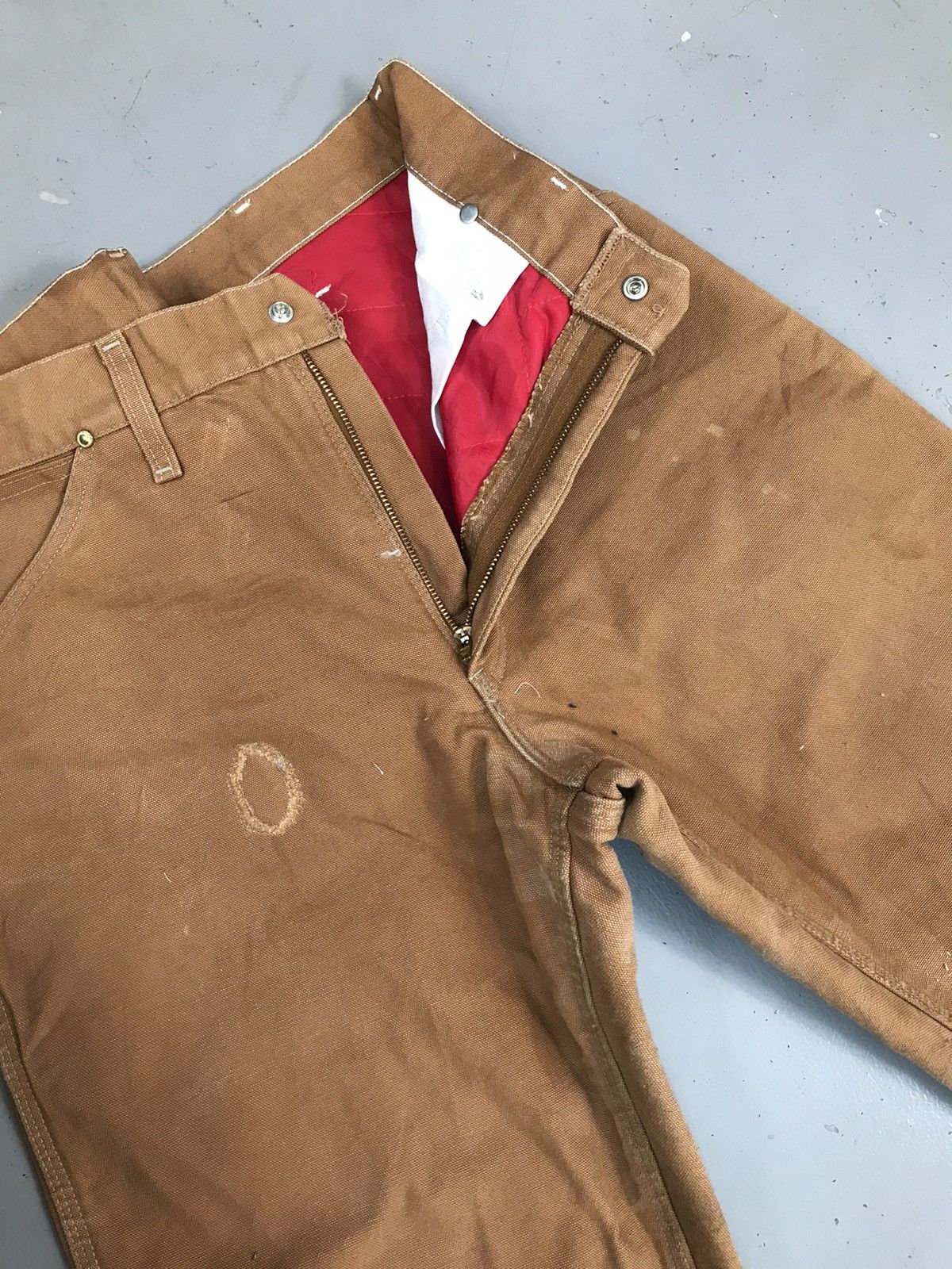 Carhartt × Vintage 90s Vintage Carhartt 62WQ blanket line carpenter denim Size US 30 / EU 46 - 5 Thumbnail