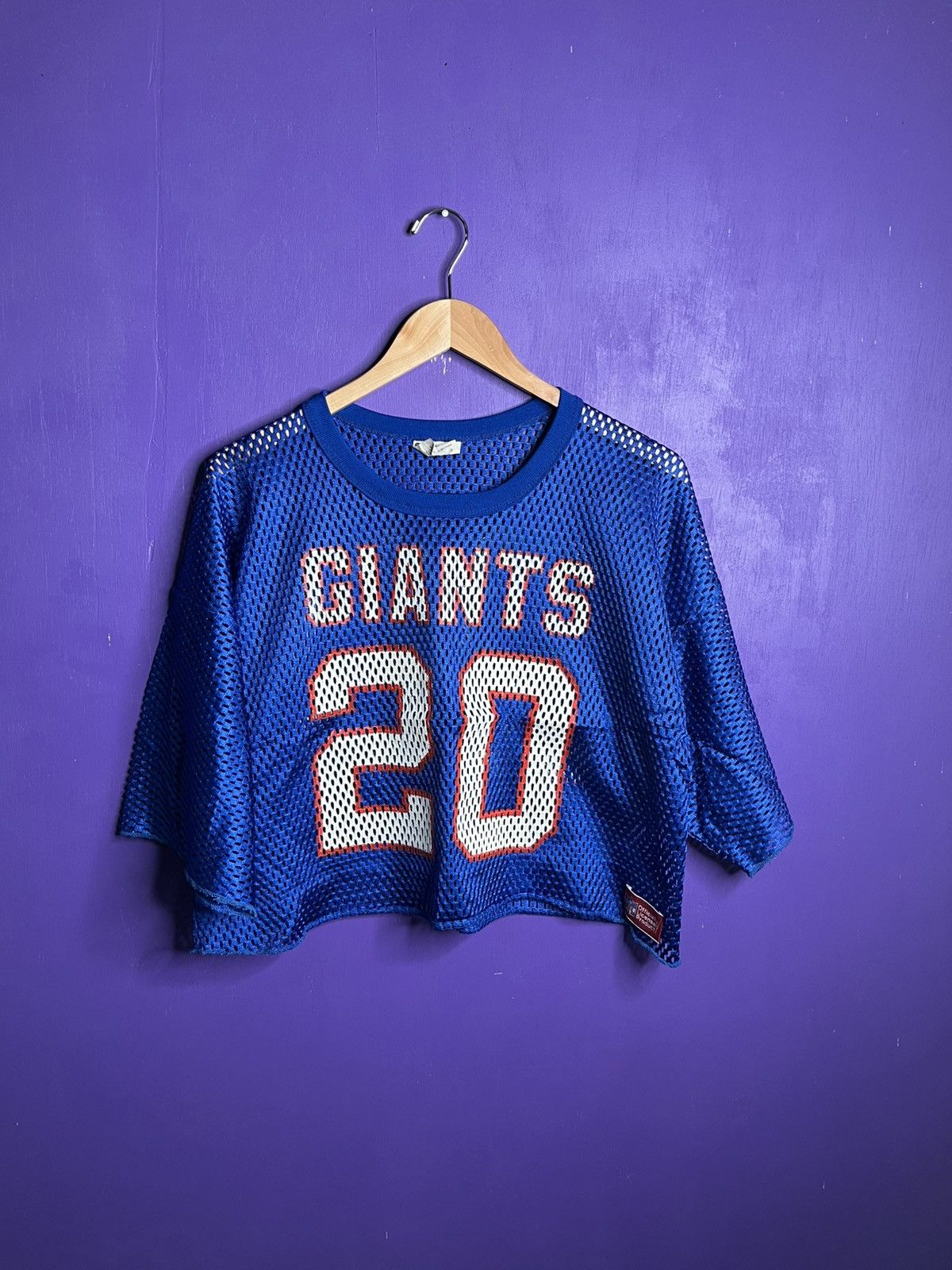 MacGregor × NFL × Vintage Vintage 80s Sand knit New York giants cropped jersey Size US M / EU 48-50 / 2 - 1 Thumbnail