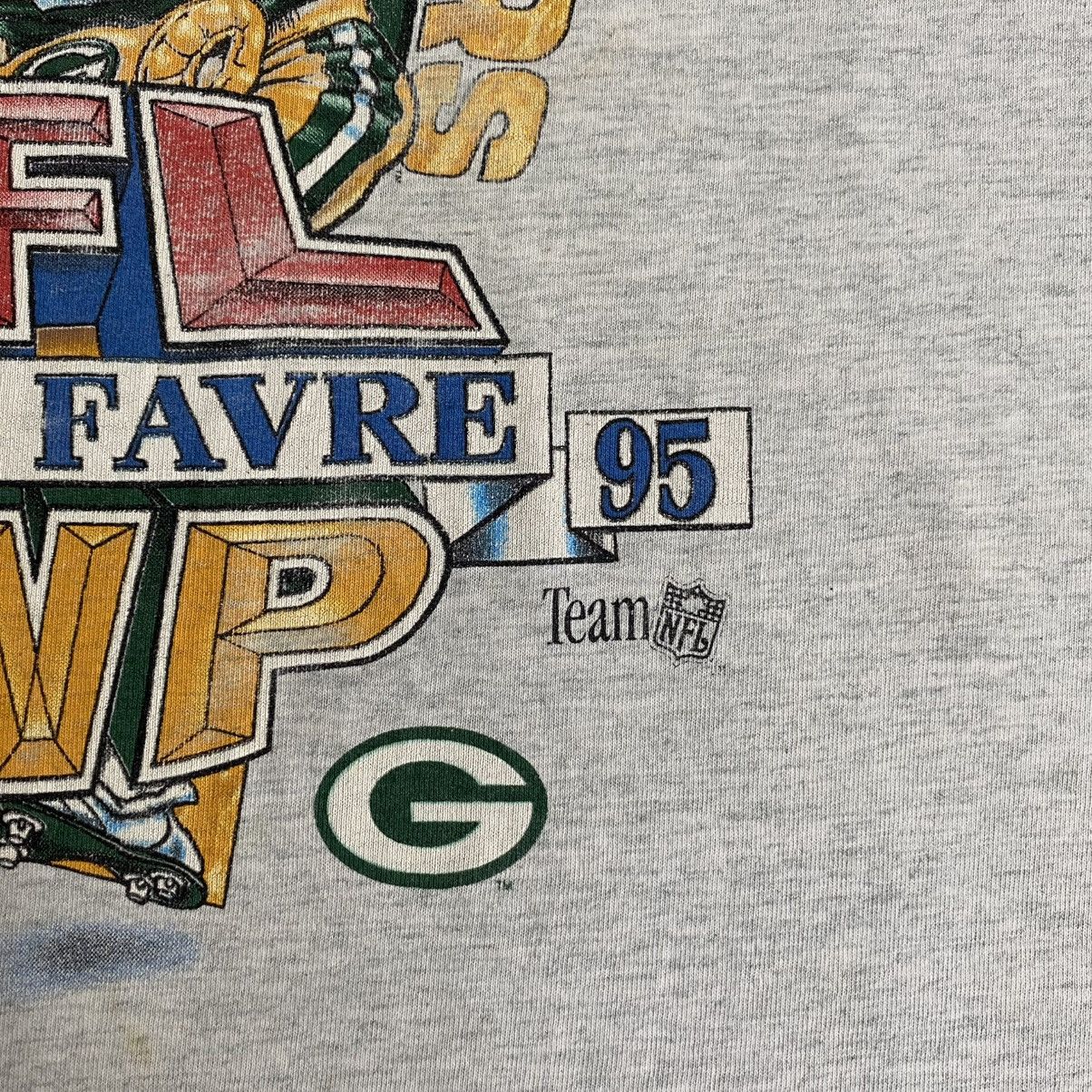 NFL Vintage 1995 Green Bay Packers Brett Favre NFL Graphic Tee Size US XL / EU 56 / 4 - 9 Thumbnail