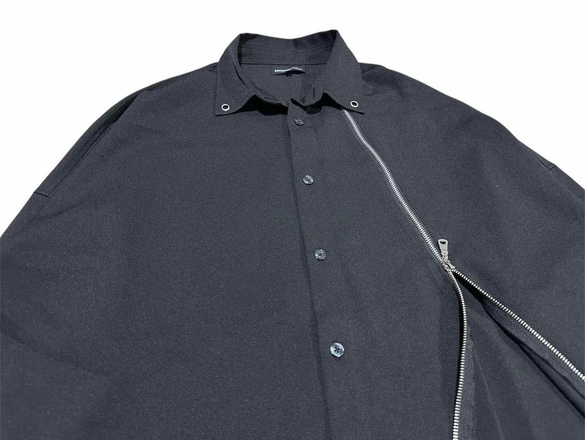 semanticdesign 🔥Rare Semantic Design Diagonal Zipper Shirt Black Goth Punk Size US L / EU 52-54 / 3 - 2 Thumbnail