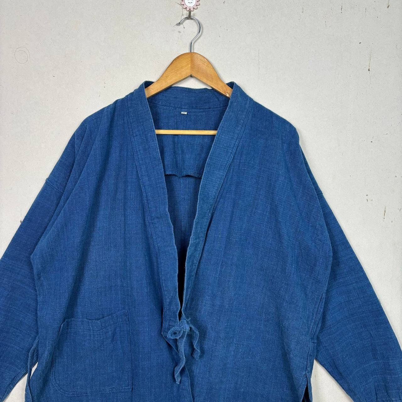 Indigo Vintage 80s Indigo Japanese Noragi Jacket Blue Kimono Hanten Size US M / EU 48-50 / 2 - 3 Thumbnail