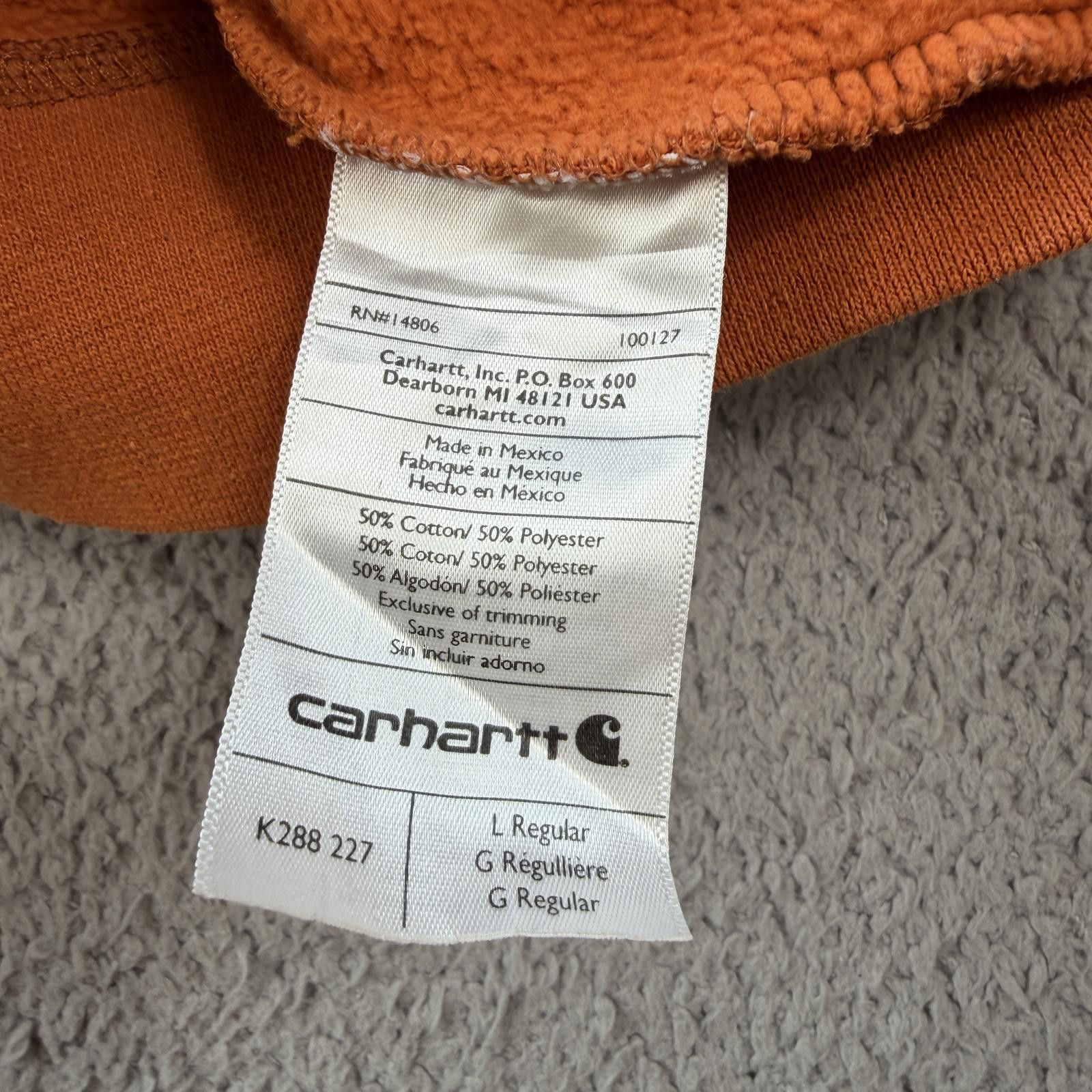 Carhartt Carhartt K288 Orange Pullover Hoodie Men L Original Fit Work Size US L / EU 52-54 / 3 - 5 Thumbnail