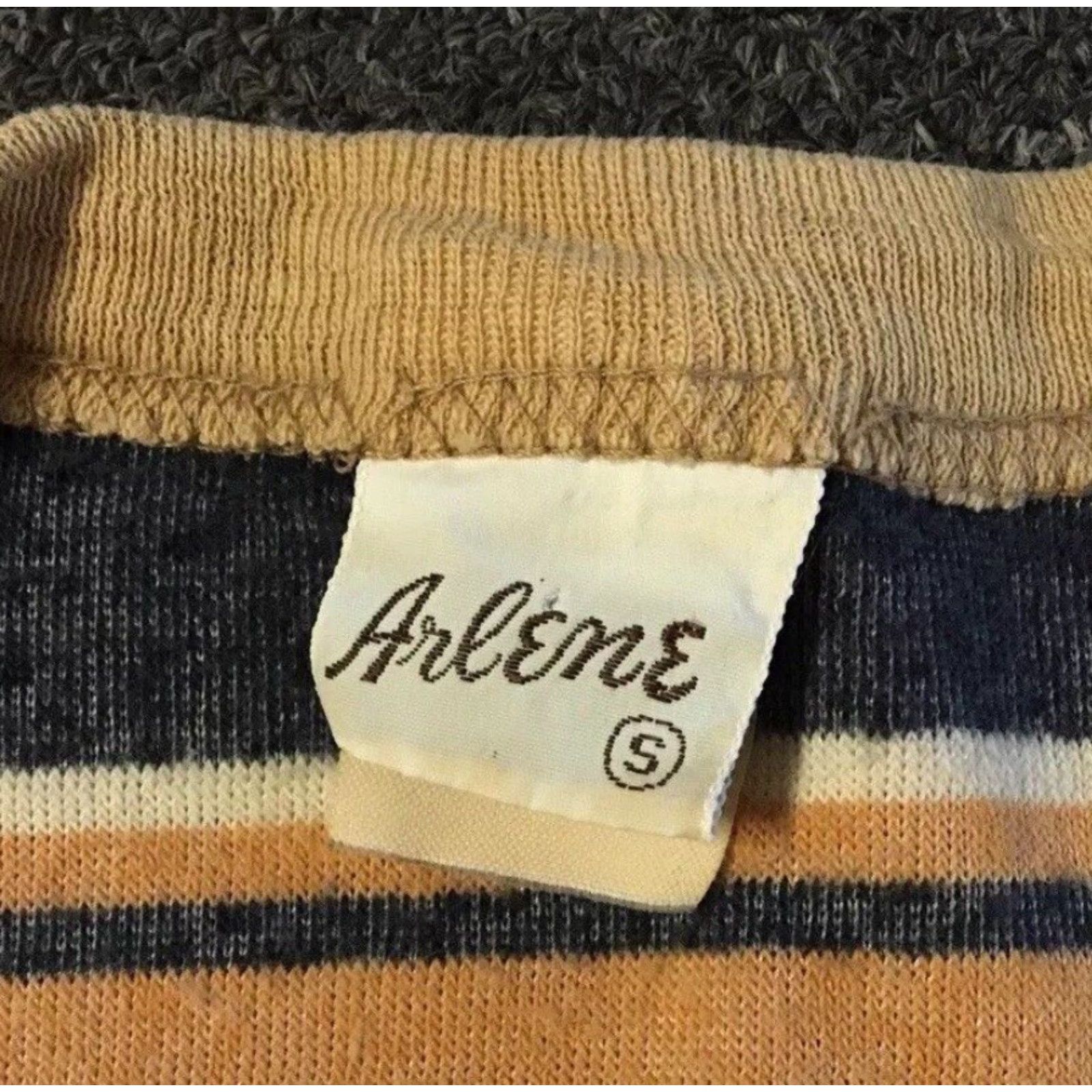 CLOT Vtg 70s Terry Cloth Striped Sweater S USA Surf Beach Vaporwave Retro Grunge 80s Size S / US 4 / IT 40 - 7 Thumbnail