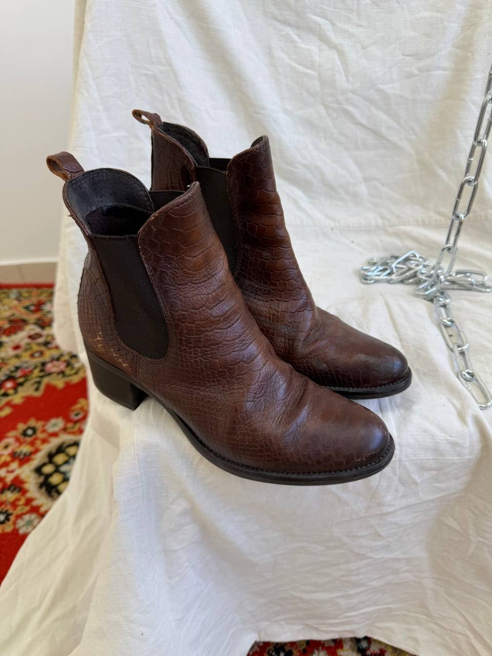 Hedi Slimane Avant Garde hedi slimane Leather Pythone leather y2k vintage Size US 6 / EU 39 - 5 Thumbnail