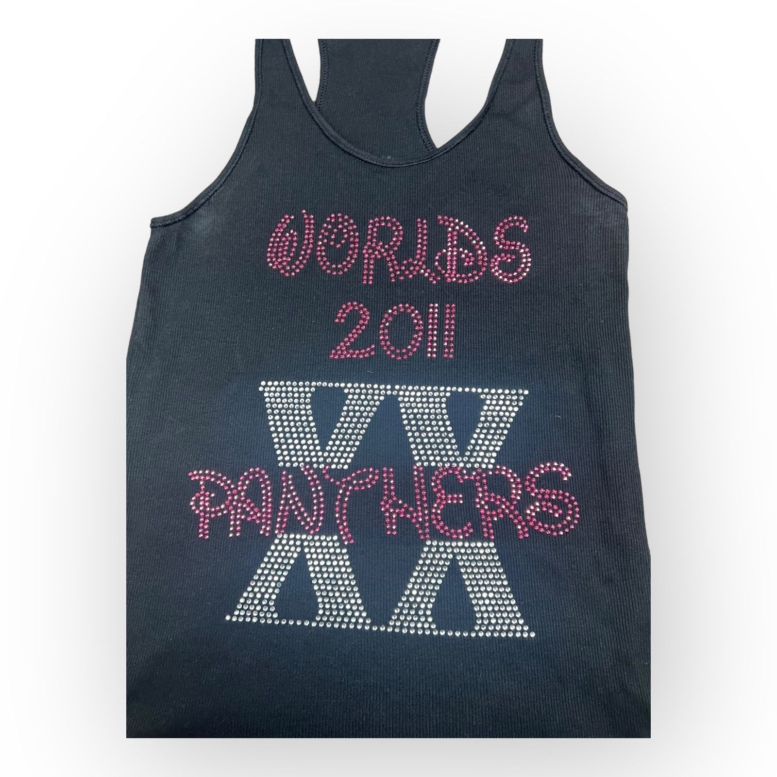 Vintage 2011 Cheer Athletics Panthers Bedazzled Worlds Tank Top Size L / US 10 / IT 46 - 7 Thumbnail