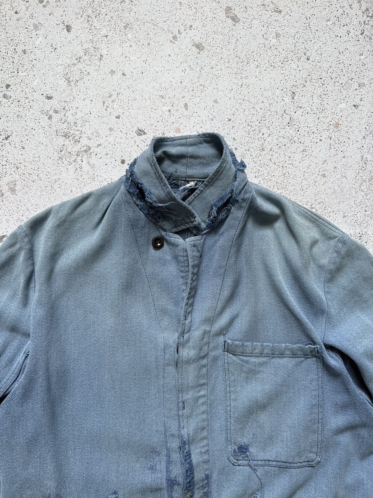 Vintage Vintage 60s french chore jacket distressed faded blue Size US M / EU 48-50 / 2 - 4 Thumbnail