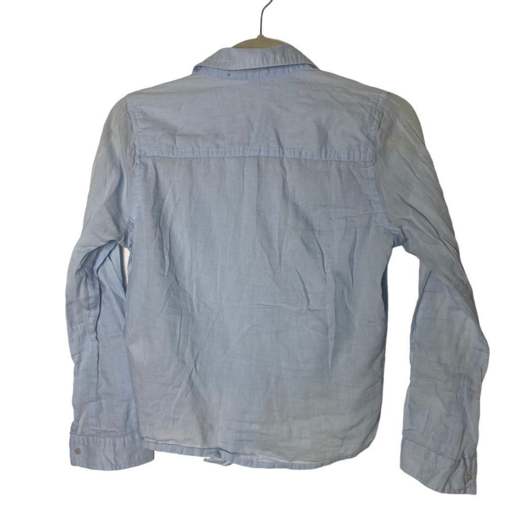 Other Jennyfer Blue Tie Front Button Down Shirt Women’s Size Small Size S / US 4 / IT 40 - 3 Thumbnail