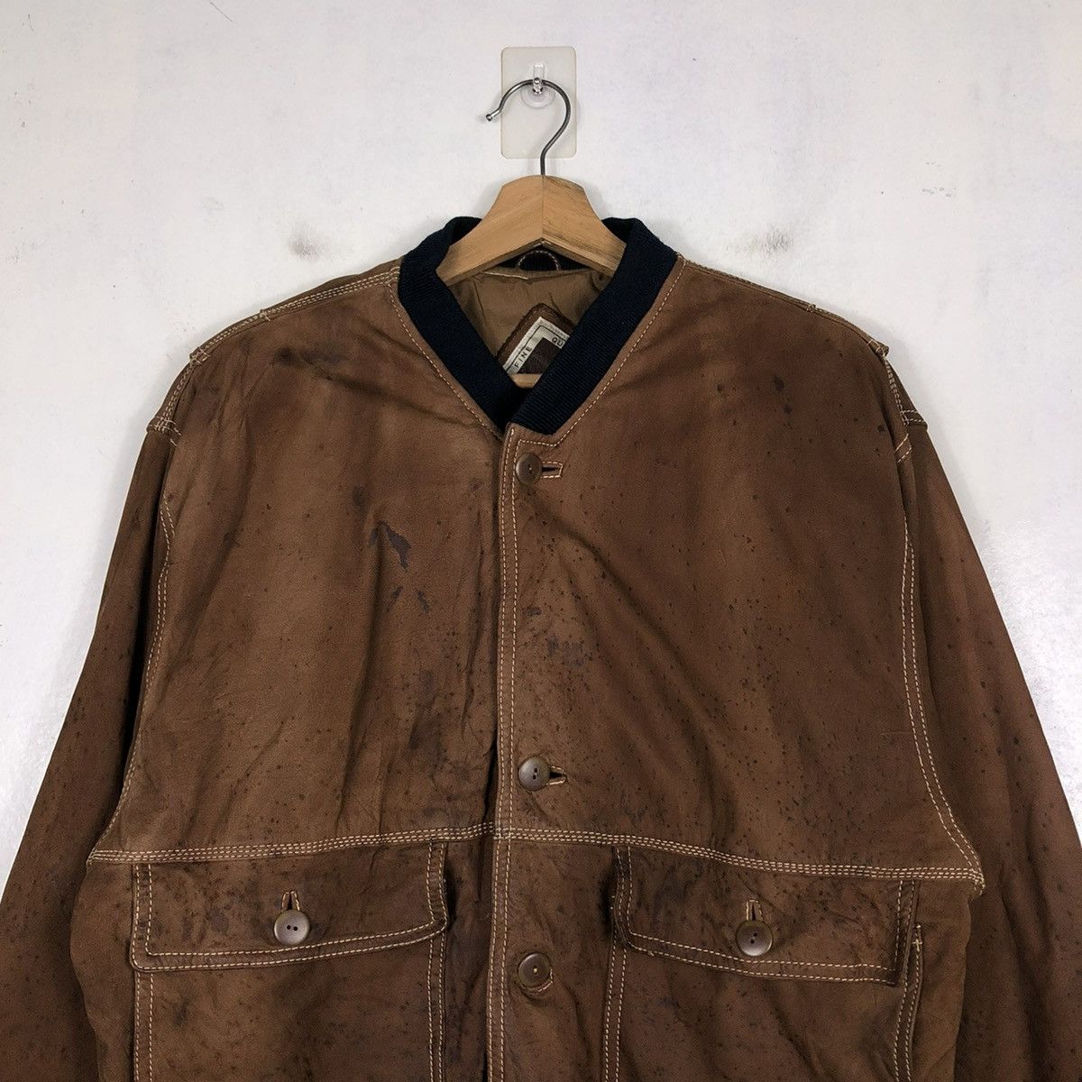 Japanese Brand 📌VINTAGE BIKER LEATHER JACKET HARRISON ISSEY MIYAKE Size US M / EU 48-50 / 2 - 5 Thumbnail