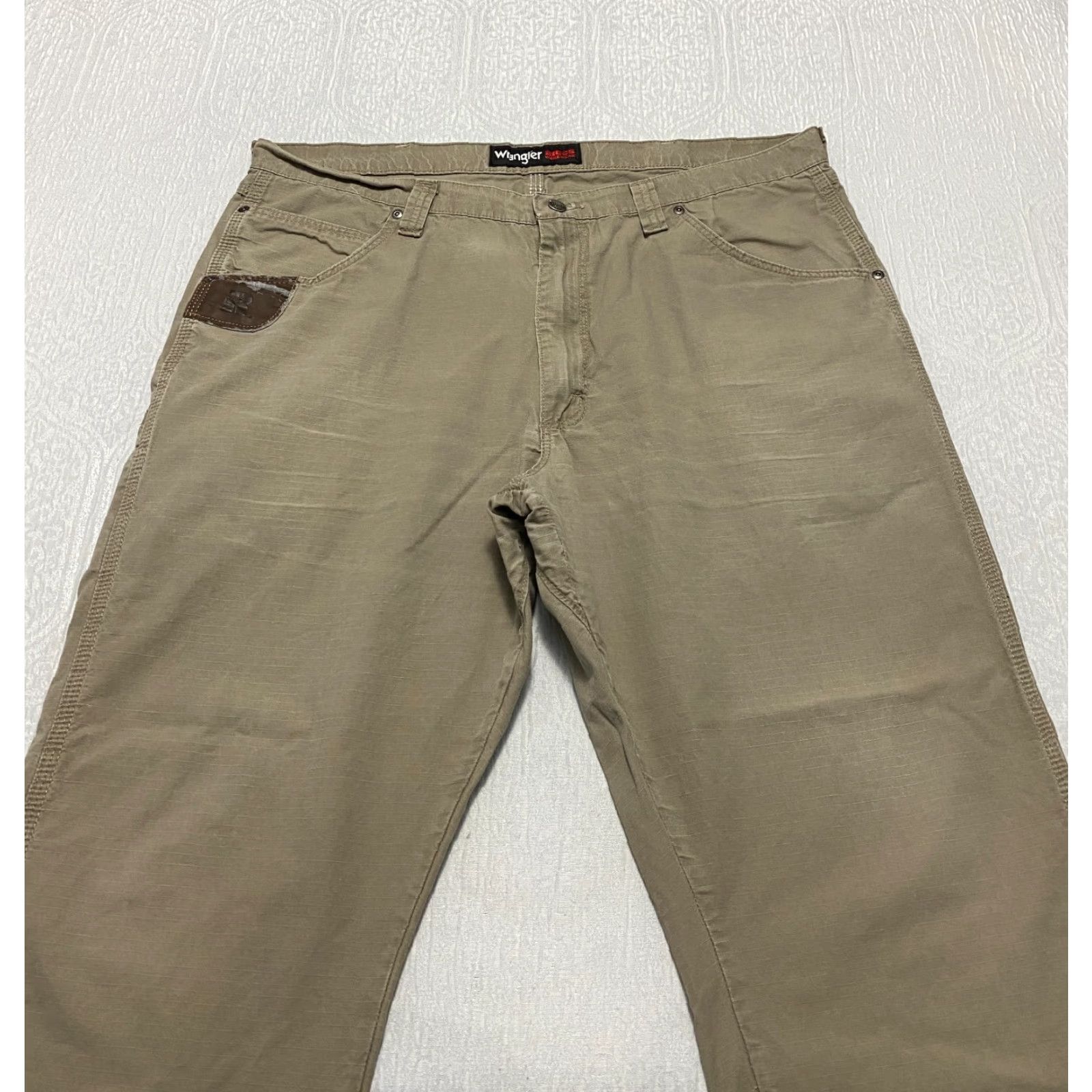 Wrangler VINTAGE Wrangler Riggs Workwear Pants Mens 40x30 Beig Ripstop Straight Vintage Size US 40 / EU 56 - 4 Thumbnail