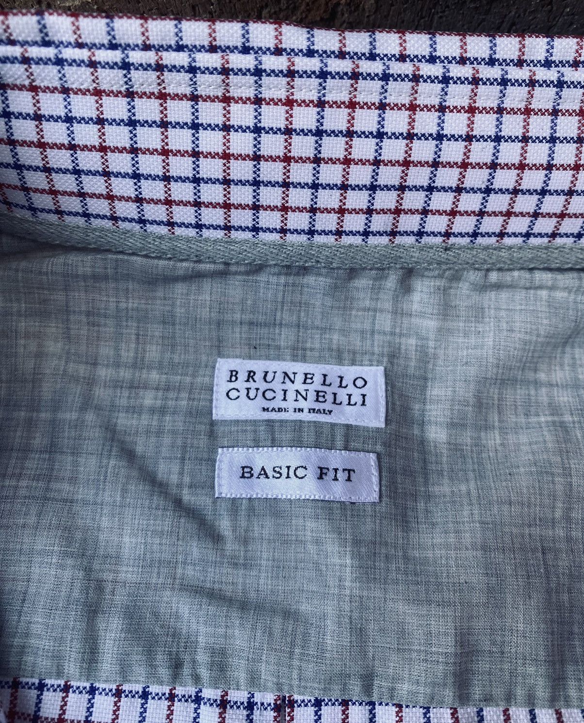 Brunello Cucinelli Brunello Cucinelli 🇮🇹 Red/White/Blue Check Dress Shirt XL NWT Size US XL / EU 56 / 4 - 2 Thumbnail