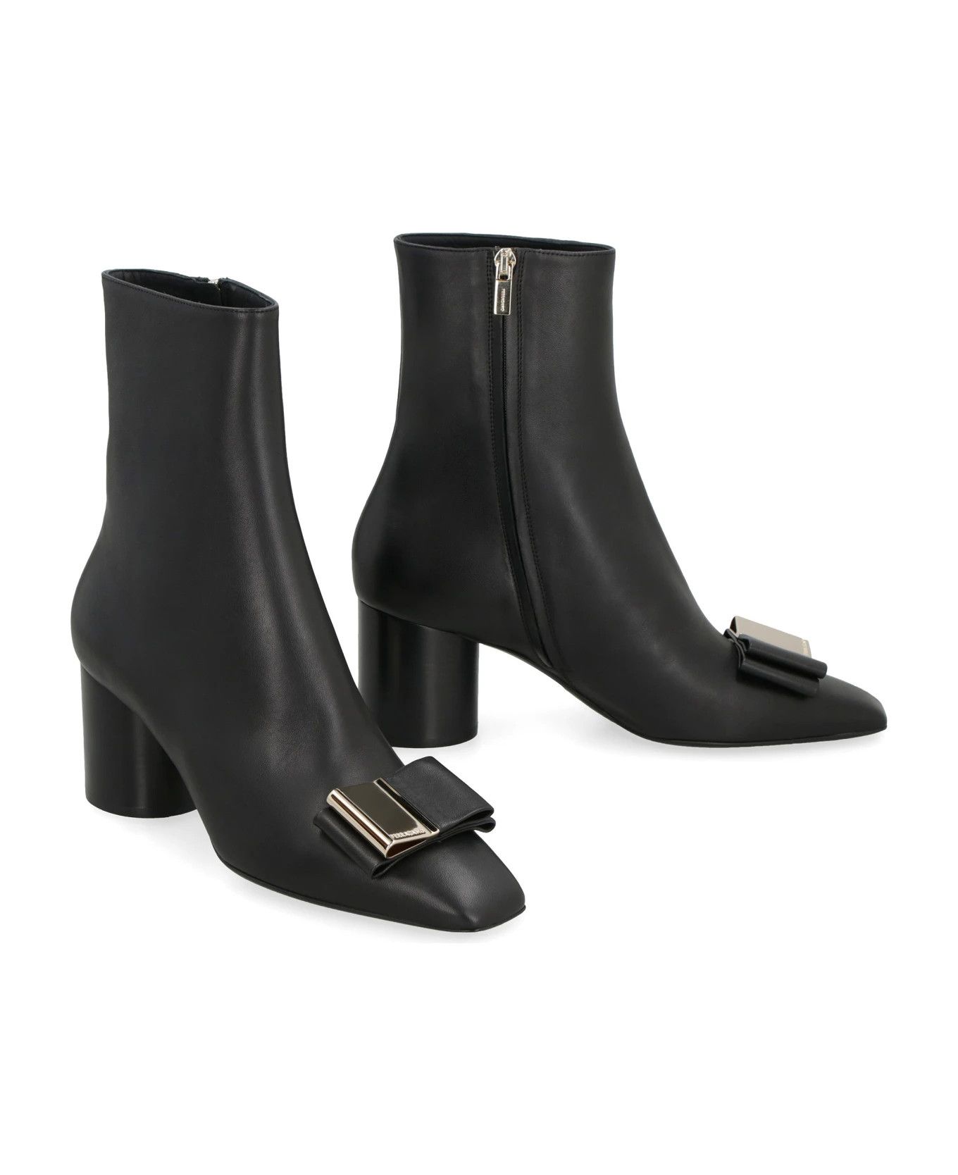 Salvatore Ferragamo o1y0326 Ankle Boots in Black Size US 6 / IT 36 - 2 Thumbnail