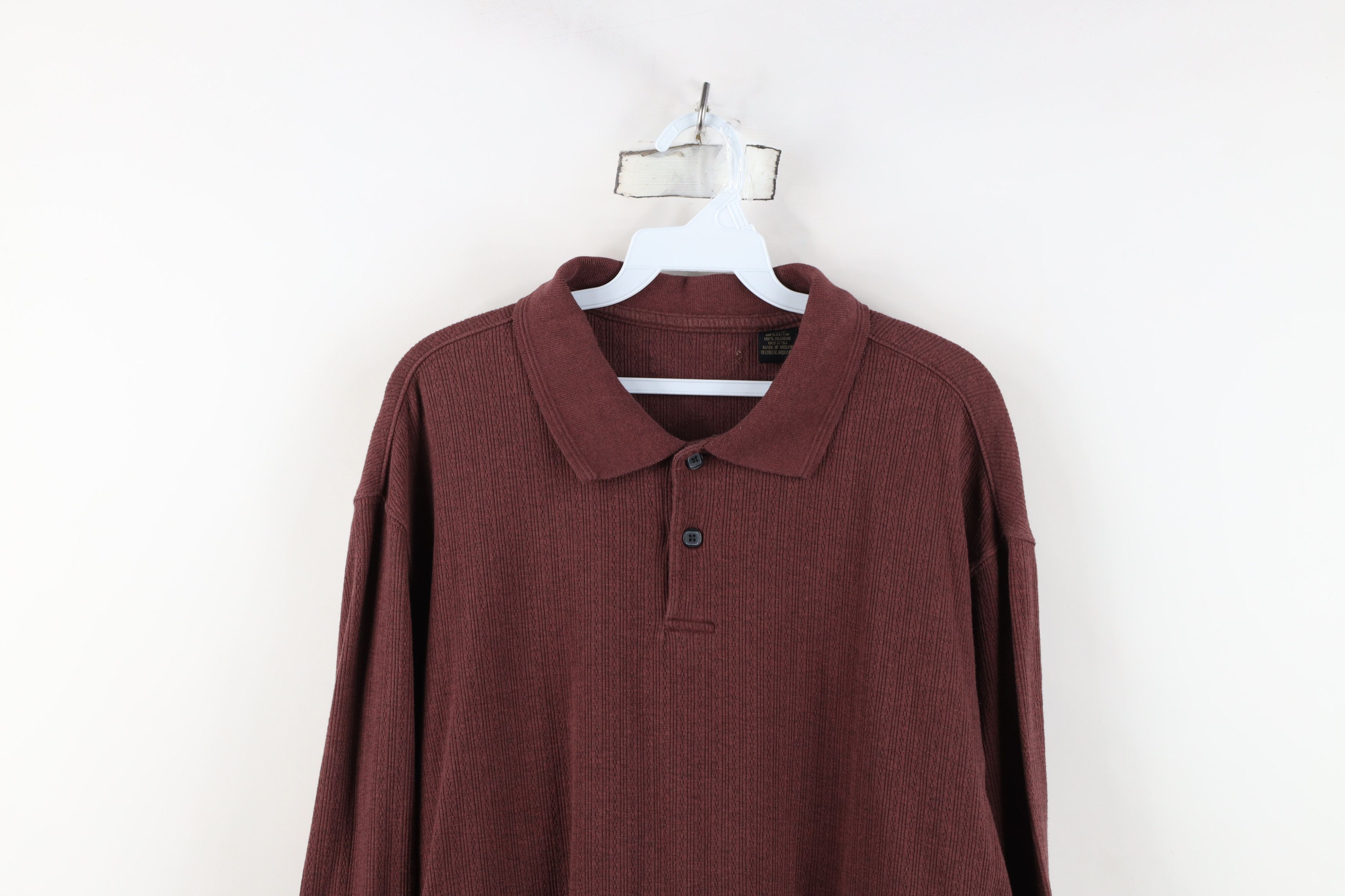 Vintage Vintage 90s Y2K Streetwear Knit Long Sleeve Rugby Polo Size US XL / EU 56 / 4 - 2 Thumbnail