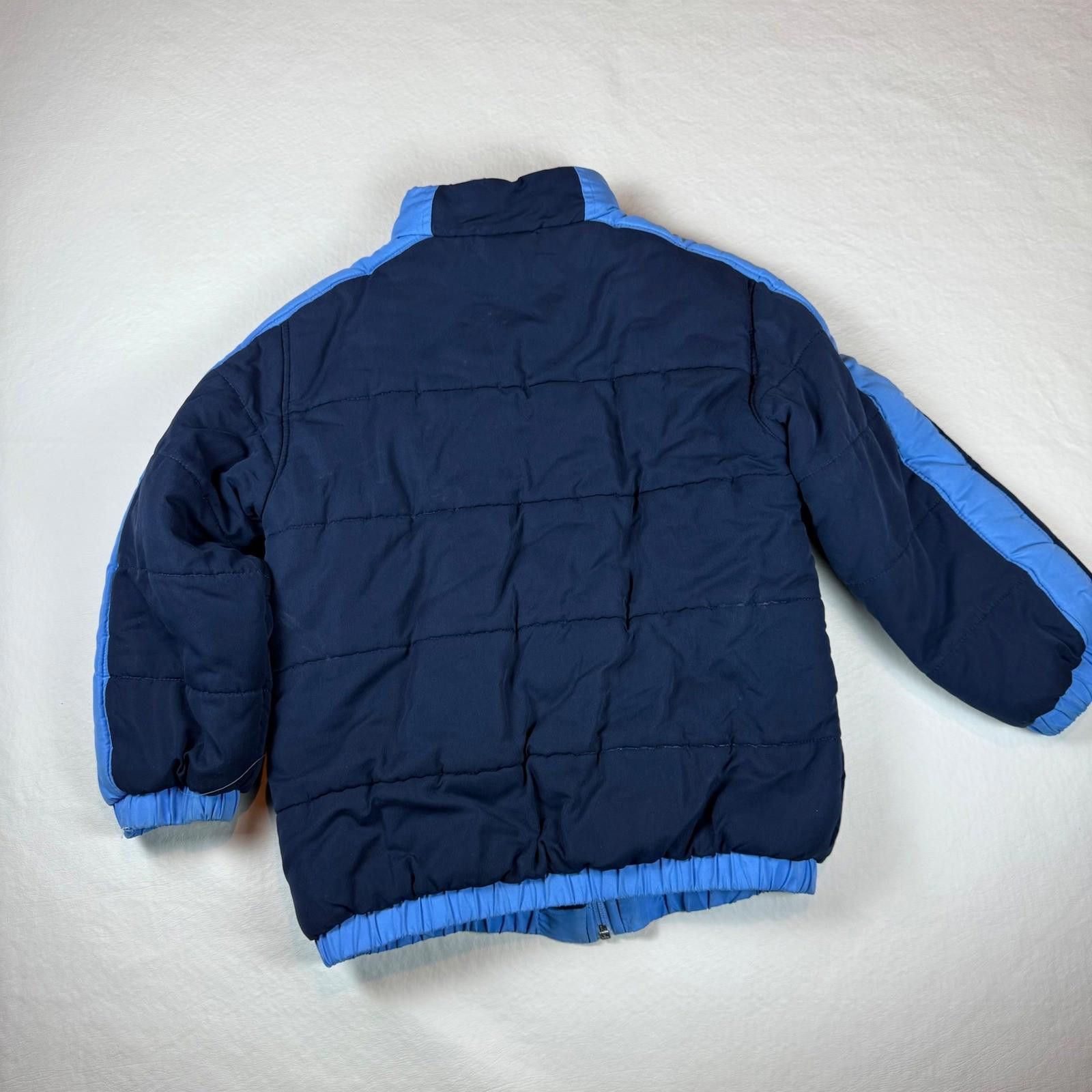 Jordan Brand Jordan Kids Navy Blue Puffer Jacket Fleece Lined Winter Coat Size US S / EU 44-46 / 1 - 3 Thumbnail