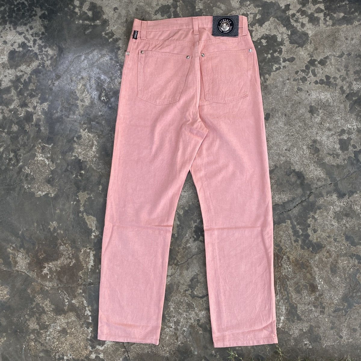Versace × Versace Jeans Couture Versace Jeans Signature Soft Pink Denim Pants Size US 27 - 11 Thumbnail